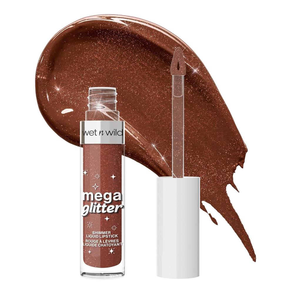 wet n wild Mega Glitter Shimmer Liquid Lipstick, Matte-to-Glitter Finish, Lightweight Formula, Comfortable Wear, Vitamin E-Infused for Nourished Lips, Vegan & Cruelty-Free – Hear Me Out