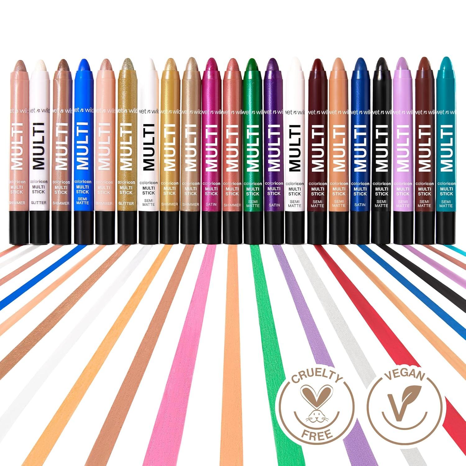 wet n wild Color Icon Cream Eyeliner Eyeshadow Multi-Stick, Moisturizing, Nourishing Velvety Cream-to-Powder Buildable & Blendable Formula, Cruelty-Free & Vegan – Bragging Whites(Nudie Culture)