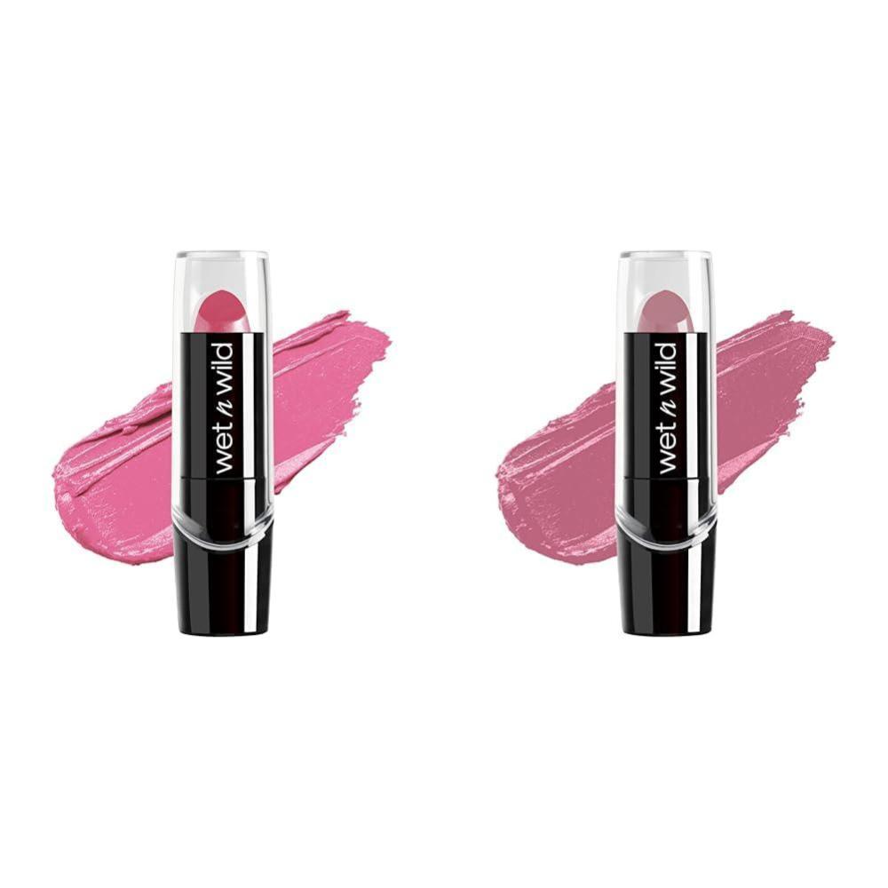 wet n wild Silk Finish Lip Stick, 0.13 Ounce – Pink Ice & Will You Be With Me Pink, 0.13 Ounce