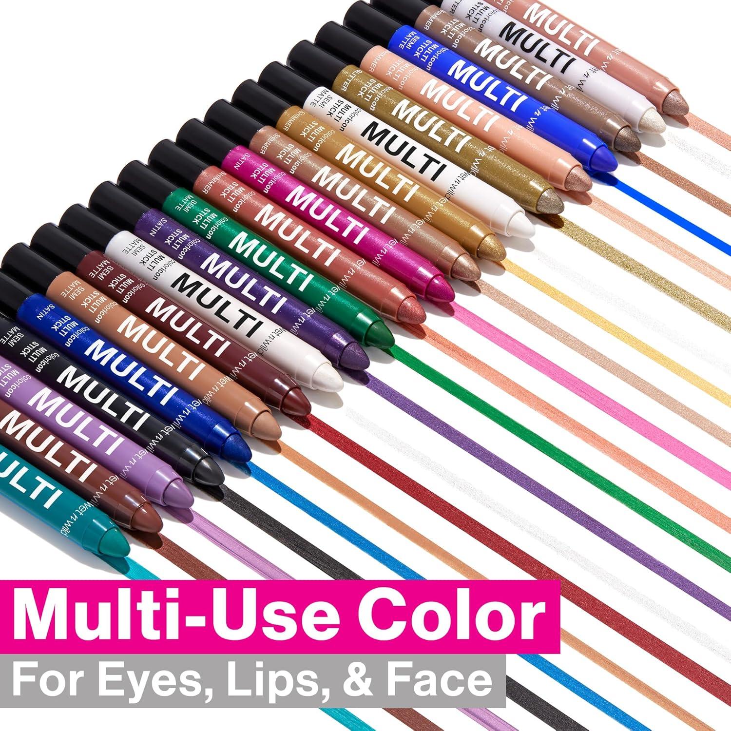 wet n wild Color Icon Cream Eyeliner Eyeshadow DMulti-Stick, Moisturizing, Nourishing Velvety Cream-to-Powder Buildable & Blendable Formula, Cruelty-Free & Vegan – Golden Rush Hour(Snowy Skies)
