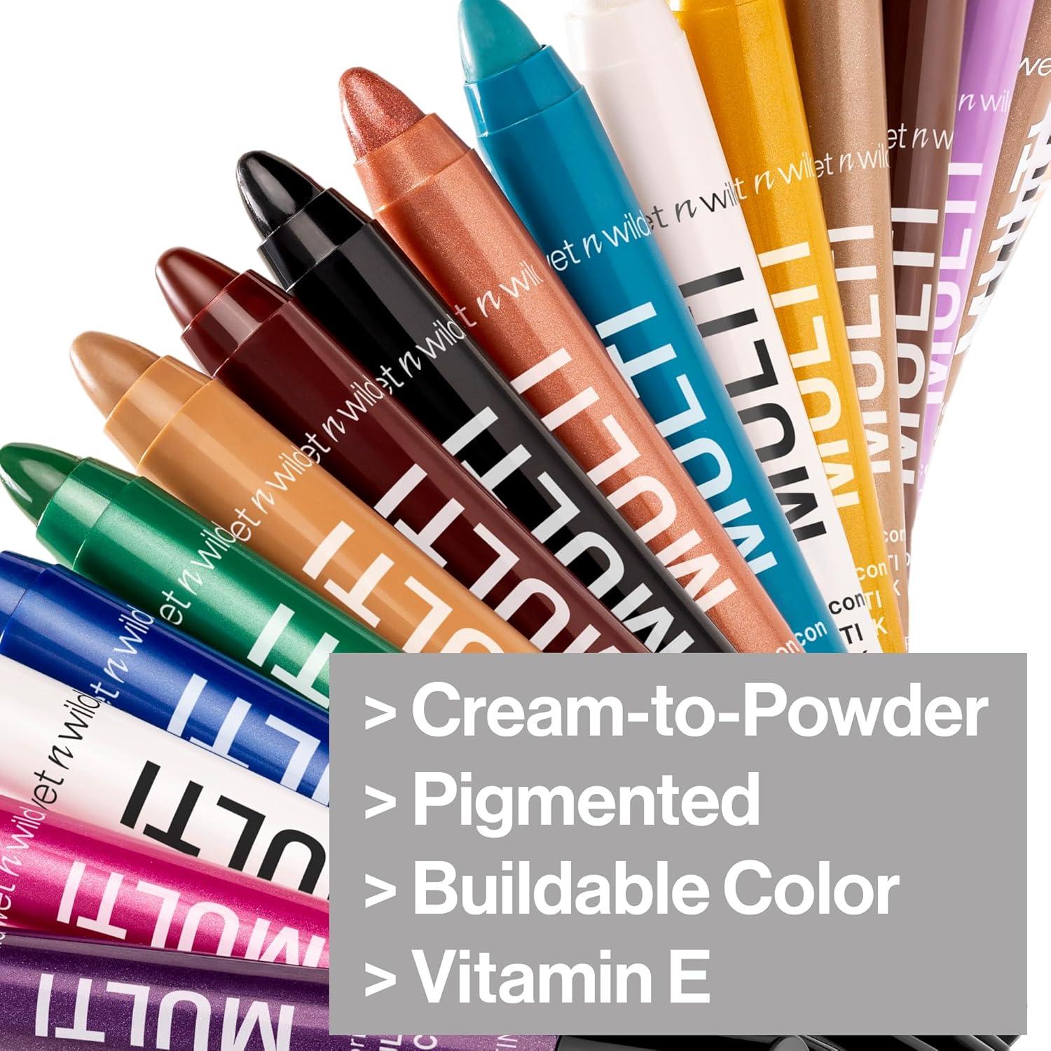 wet n wild Color Icon Cream Eyeliner Eyeshadow DMulti-Stick, Moisturizing, Nourishing Velvety Cream-to-Powder Buildable & Blendable Formula, Cruelty-Free & Vegan – Golden Rush Hour(Snowy Skies)