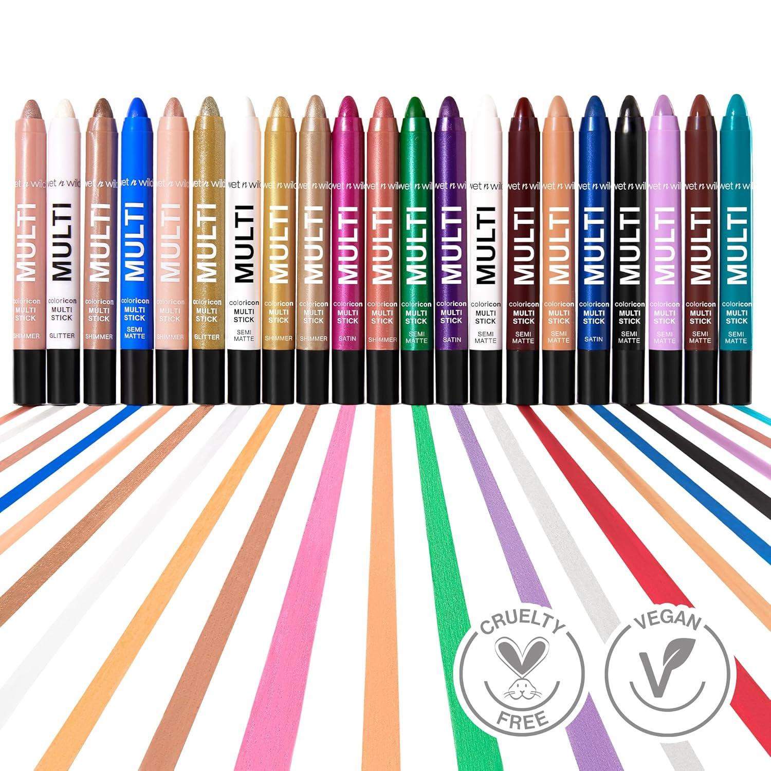 wet n wild Color Icon Cream Eyeliner Eyeshadow DMulti-Stick, Moisturizing, Nourishing Velvety Cream-to-Powder Buildable & Blendable Formula, Cruelty-Free & Vegan – Golden Rush Hour(Snowy Skies)