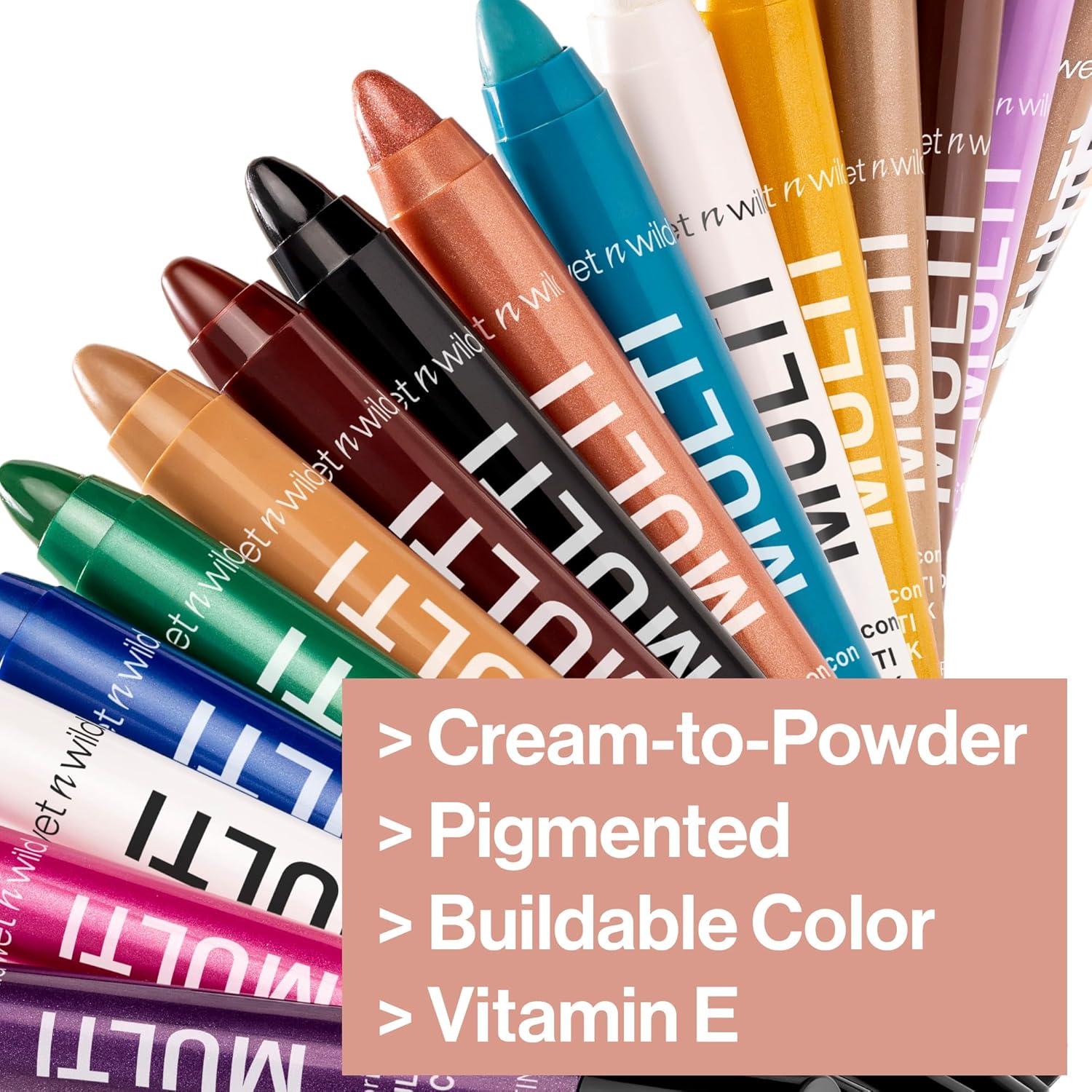 wet n wild Color Icon Cream Eyeliner Eyeshadow DMulti-Stick, Moisturizing, Nourishing Velvety Cream-to-Powder Buildable & Blendable Formula, Cruelty-Free & Vegan – Golden Rush Hour(Ros-I-Locks)