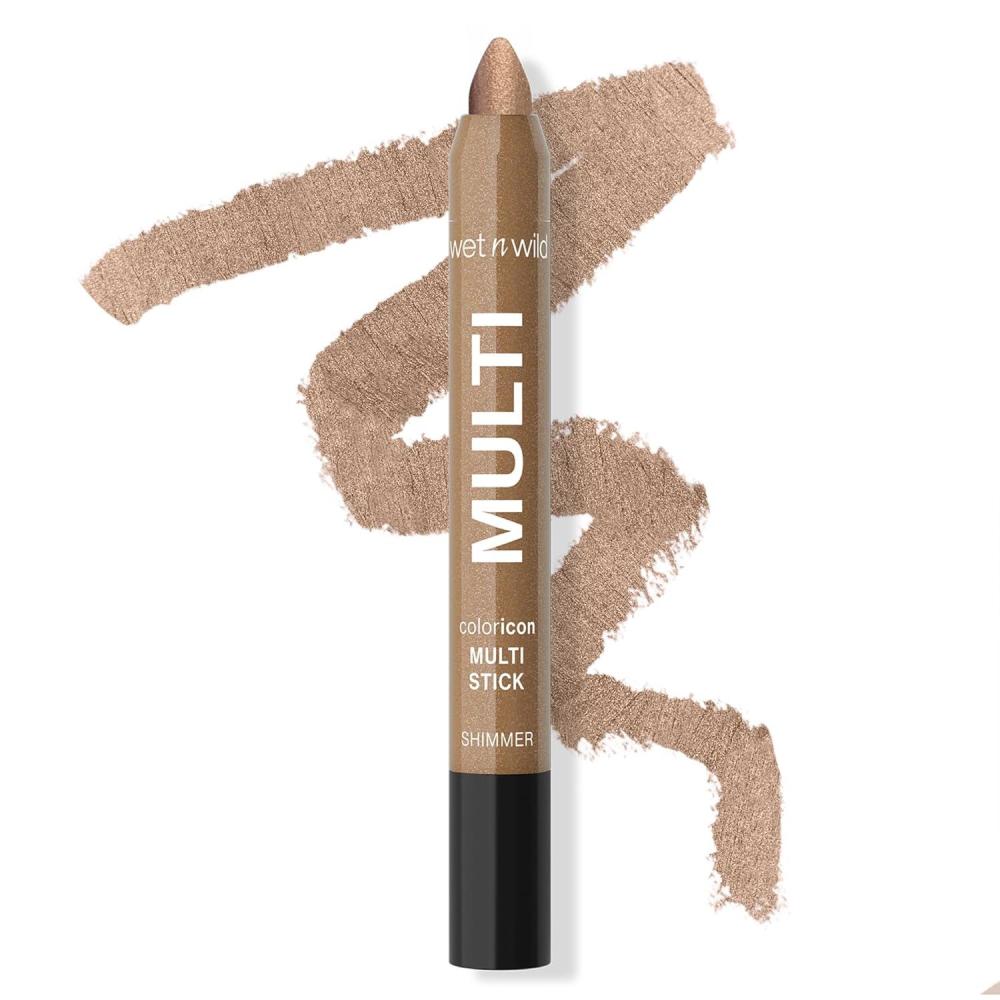 wet n wild Color Icon Cream Eyeliner Eyeshadow Multi-Stick, Moisturizing, Nourishing Velvety Cream-to-Powder Buildable & Blendable Formula, Cruelty-Free & Vegan – Bragging Whites(Champagne Room)