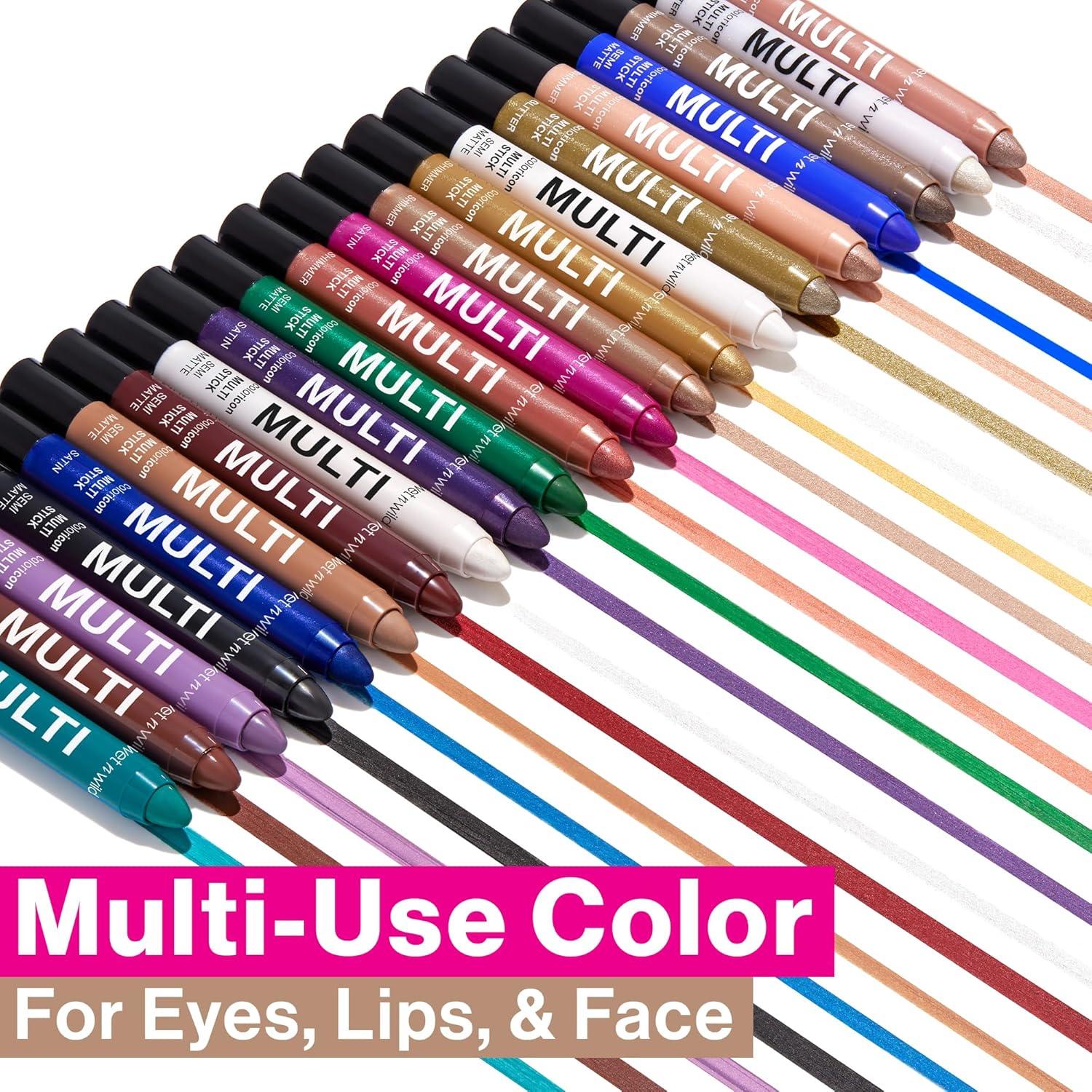 wet n wild Color Icon Cream Eyeliner Eyeshadow Multi-Stick, Moisturizing, Nourishing Velvety Cream-to-Powder Buildable & Blendable Formula, Cruelty-Free & Vegan – Bragging Whites(Champagne Room)