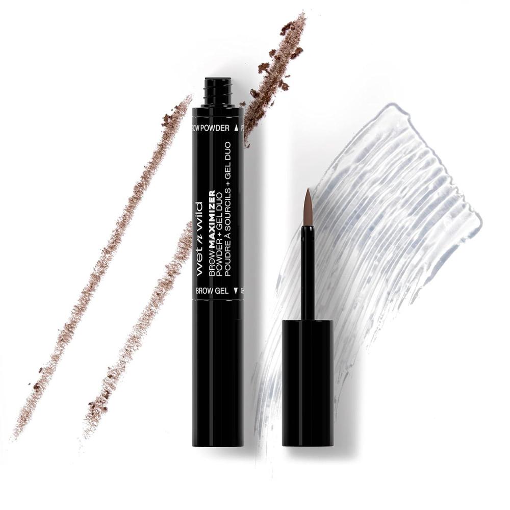 wet n wild Ultimate Brow | Brow Maximizer Powder + Gel Duo Ash Brown(Neutral Brown)