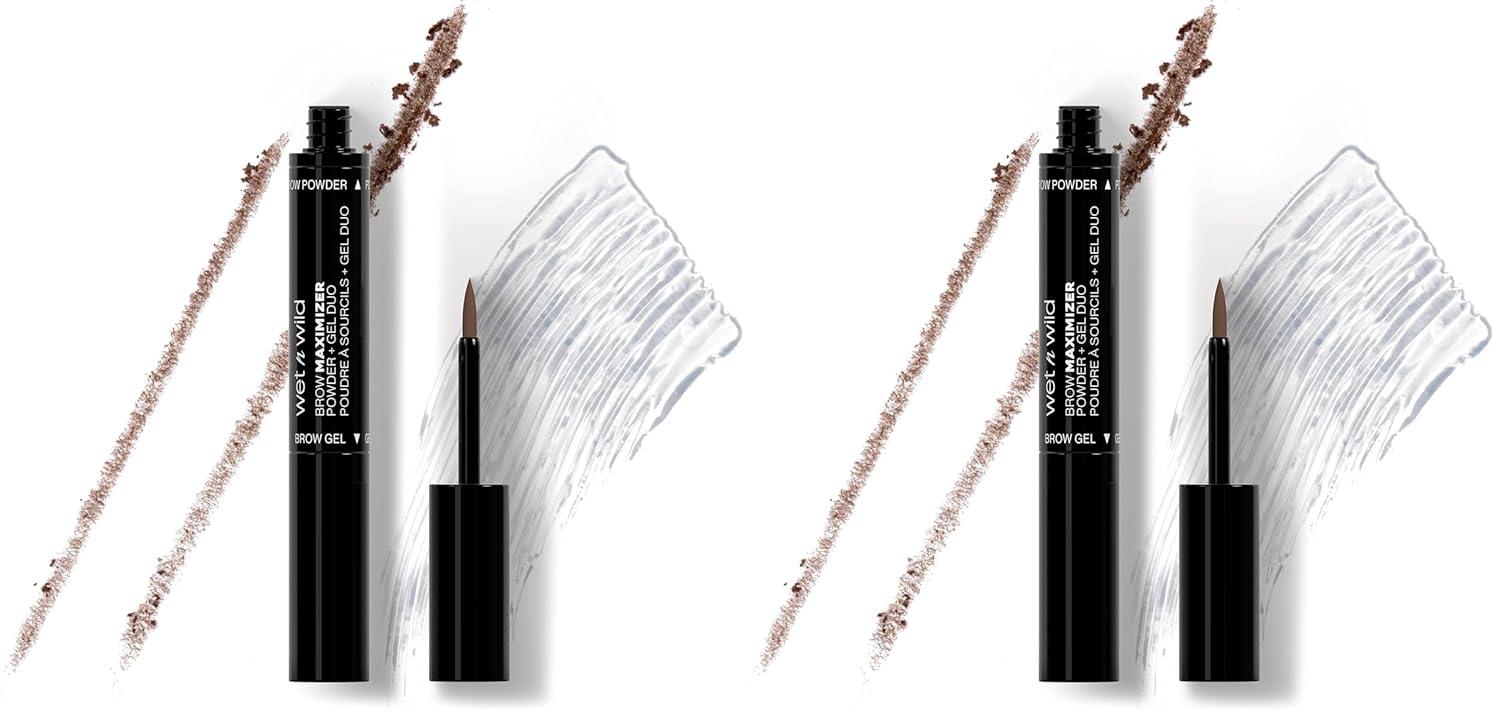 wet n wild Ultimate Brow | Brow Maximizer Powder + Gel Duo Ash Brown(Neutral Brown)