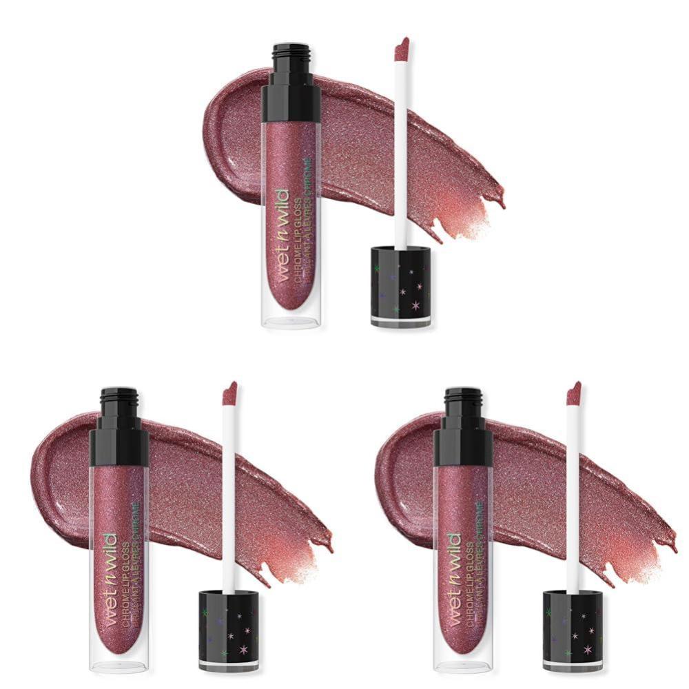 wet n wild Chrome Lip Gloss – Celestial Romance(0.09 Ounce (Pack of 3))