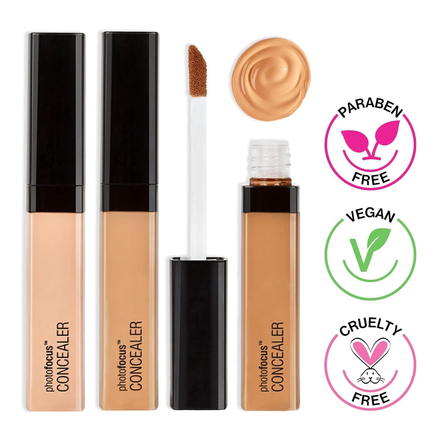 wet n wild Photo Focus Concealer, Med/Deep Tan, Under Eyes, Makeup, Blemish, Full Coverage, Lightweight(Light Ivory)