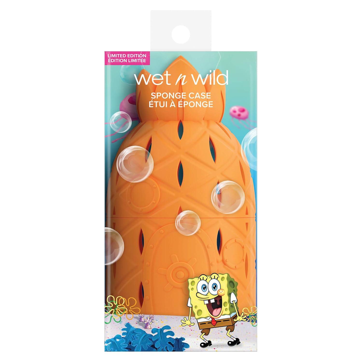 wet n wild House Sponge Case Bob Squarepants Makeup Tools Travel (1114229), Pineapple(1 Count (Pack of 1))