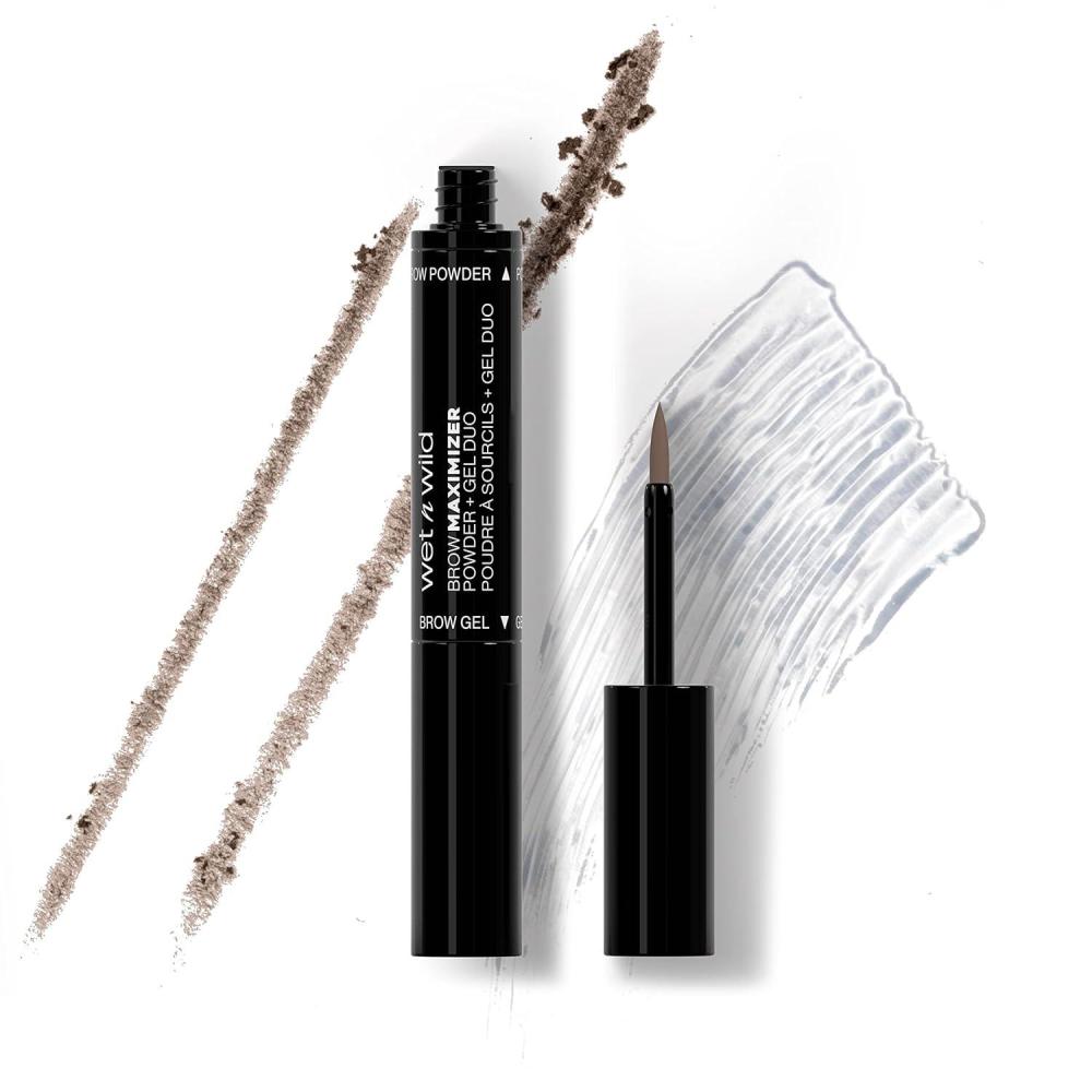 wet n wild Ultimate Brow | Brow Maximizer Powder + Gel Duo Ash Brown(Ash Brown)