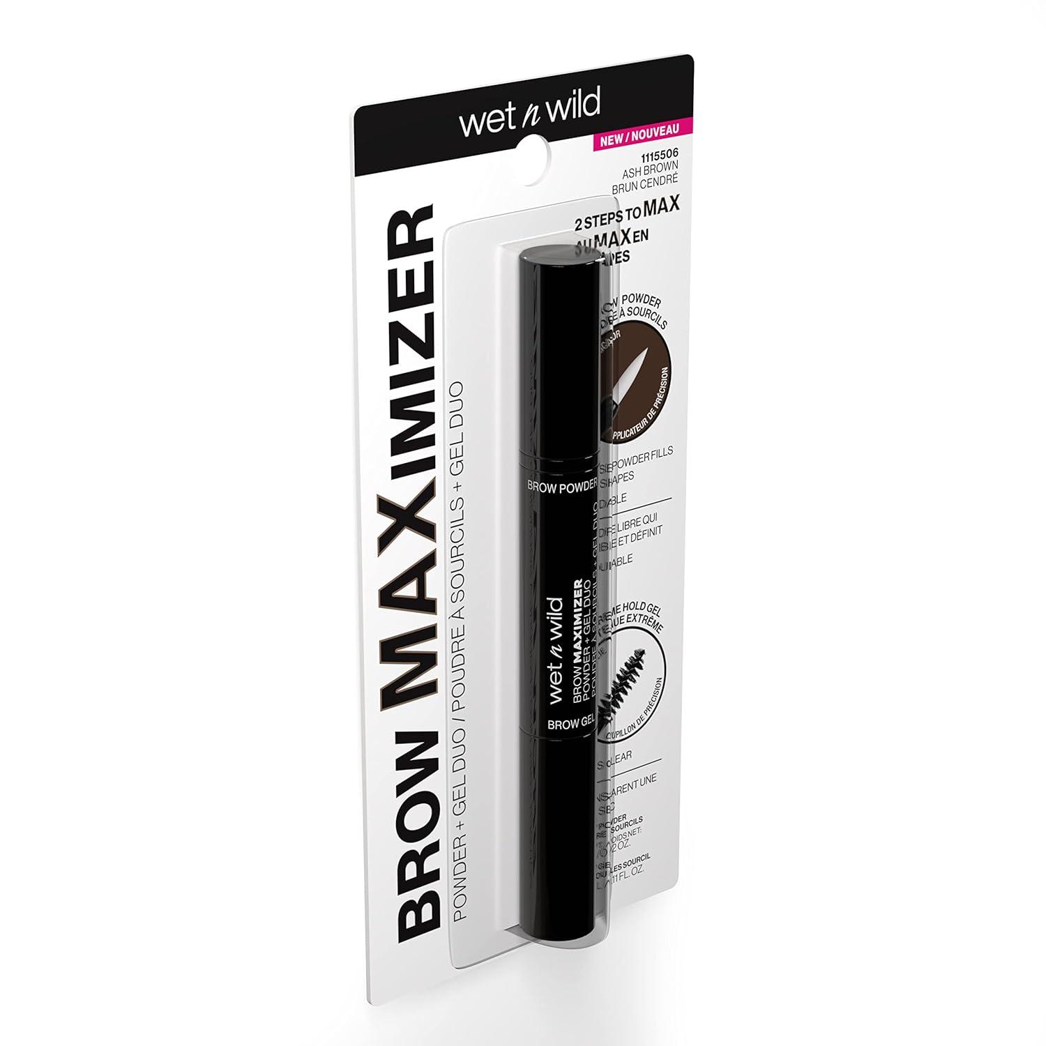 wet n wild Ultimate Brow | Brow Maximizer Powder + Gel Duo Ash Brown(Ash Brown)