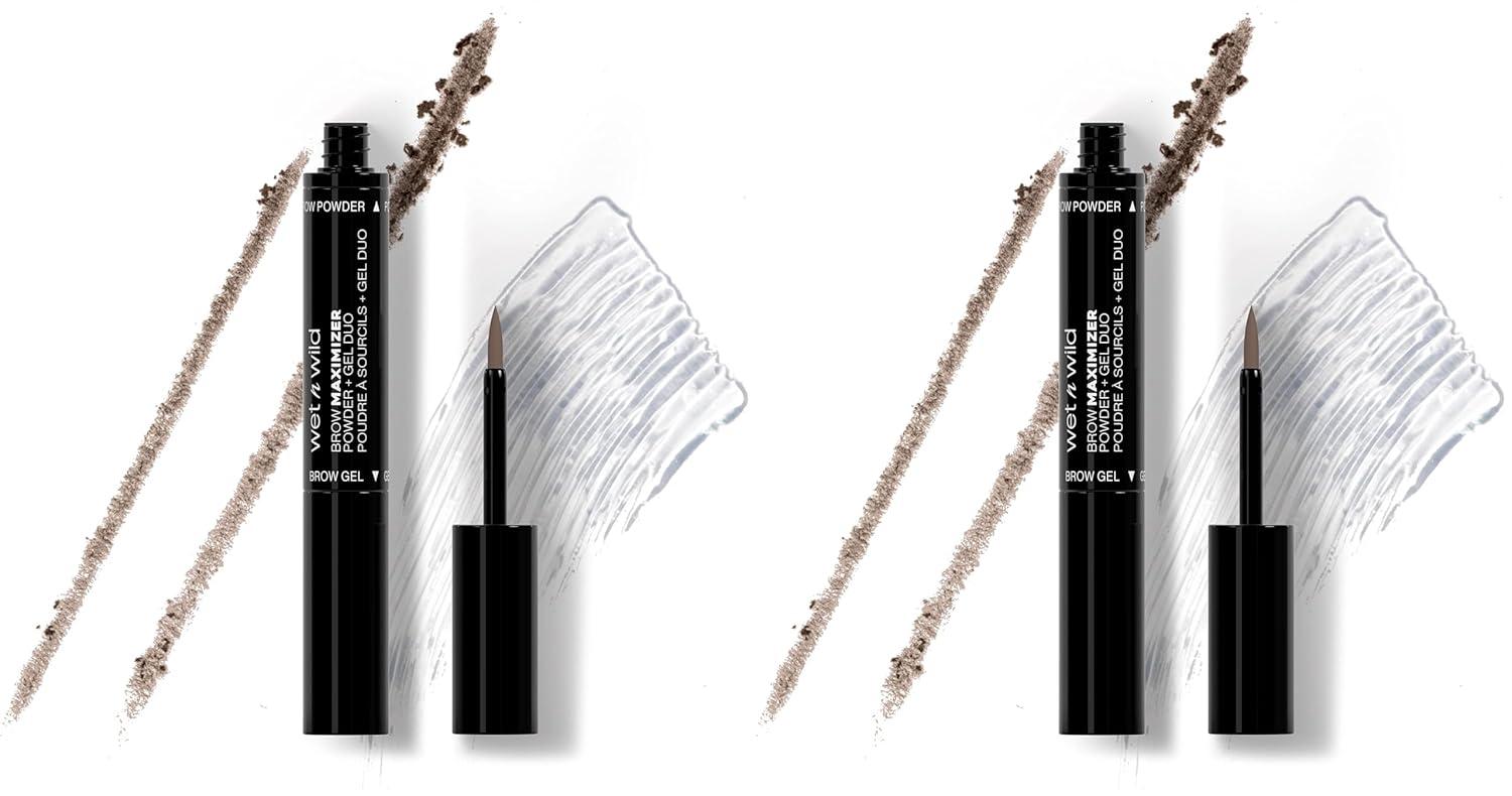 wet n wild Ultimate Brow | Brow Maximizer Powder + Gel Duo Ash Brown(Ash Brown)