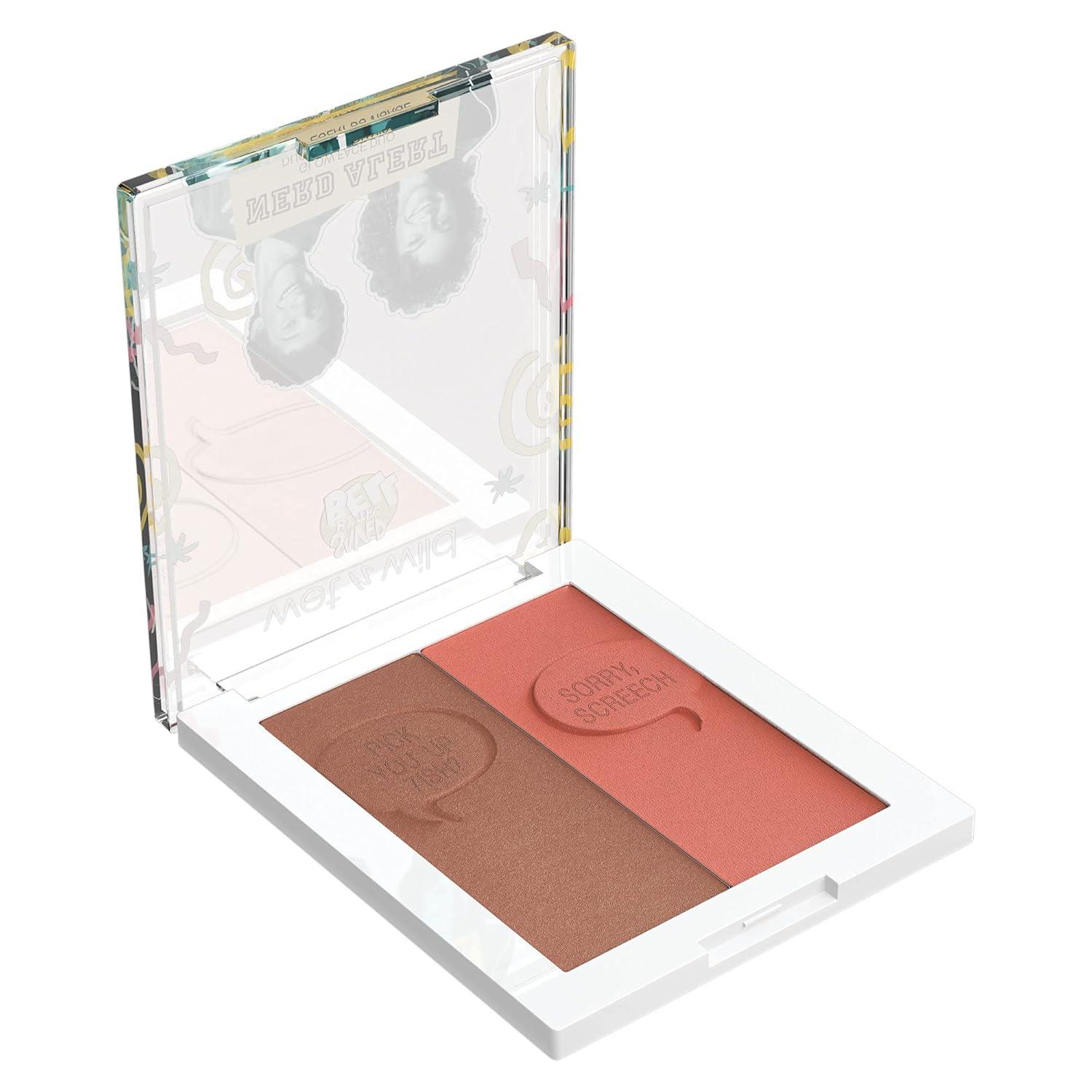 wet n wild Saved By The Bell Highlighter & Illuminator Duo, Radiant Shimmer Face Palette, Ultra-Reflective Micro-Pearls, Buildable Powder Formula, Cruelty-Free Makeup – Nerd Alert