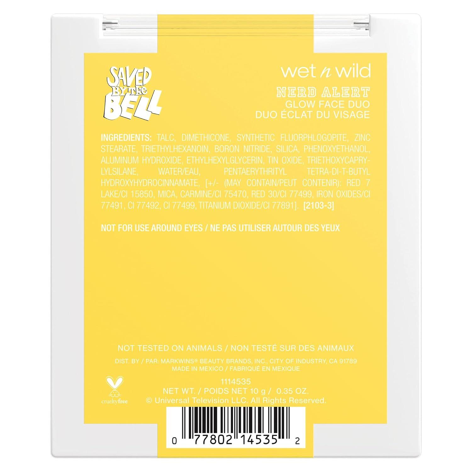 wet n wild Saved By The Bell Highlighter & Illuminator Duo, Radiant Shimmer Face Palette, Ultra-Reflective Micro-Pearls, Buildable Powder Formula, Cruelty-Free Makeup – Nerd Alert