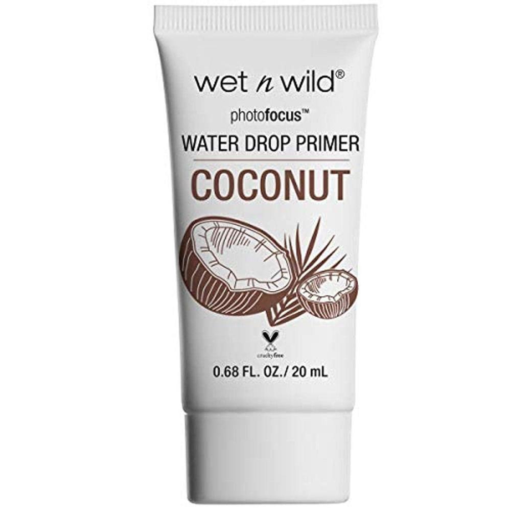 wet n wild Photo Focus Water Drop Primer, Lightweight Hydrating Primer with Hyaluronic Acid, Cruelty-Free & Gluten-Free – Cucumber(Coconut)