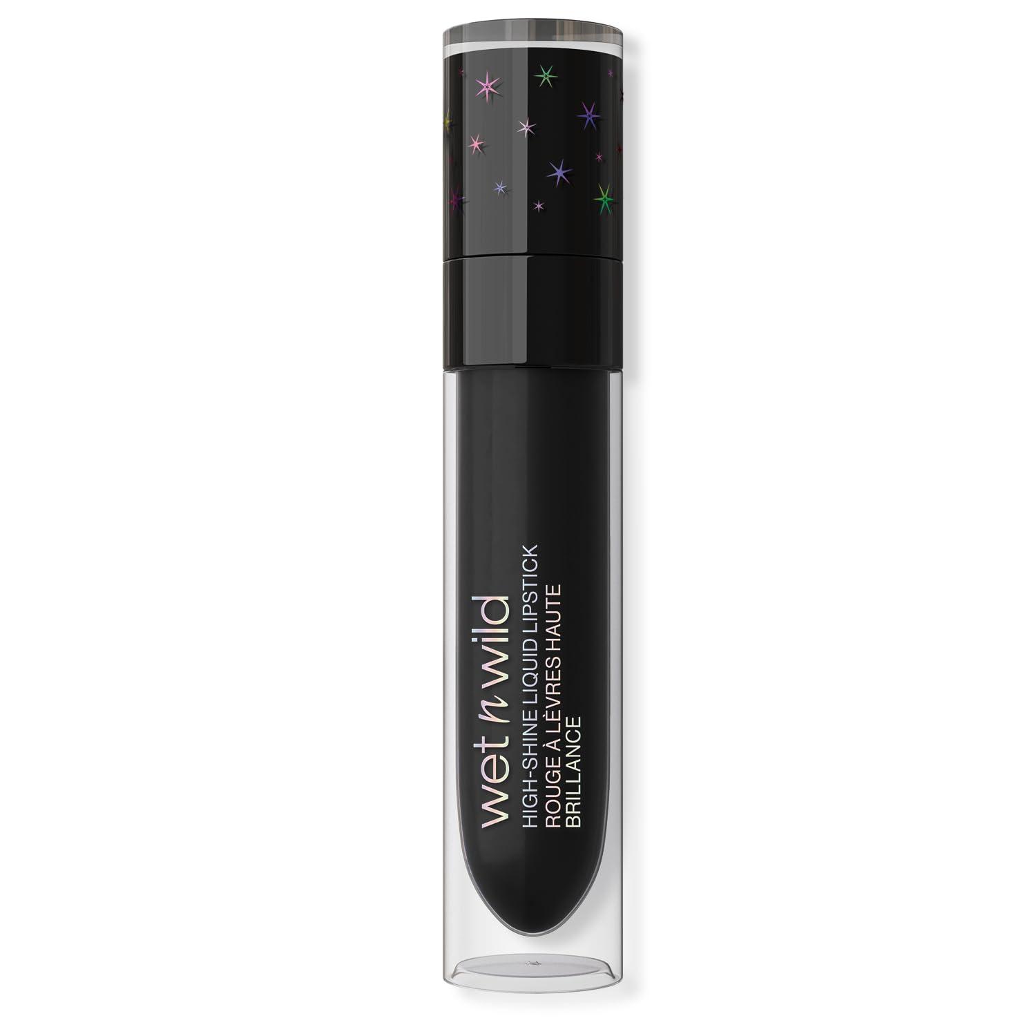 wet n wild Halloween Fantasy Makers Mega Glitter Shimmer Liquid Lipstick,High Pigmented Creamy Texture, Shimmery Blendable Formula, Cruelty-Free – Midnight Sky