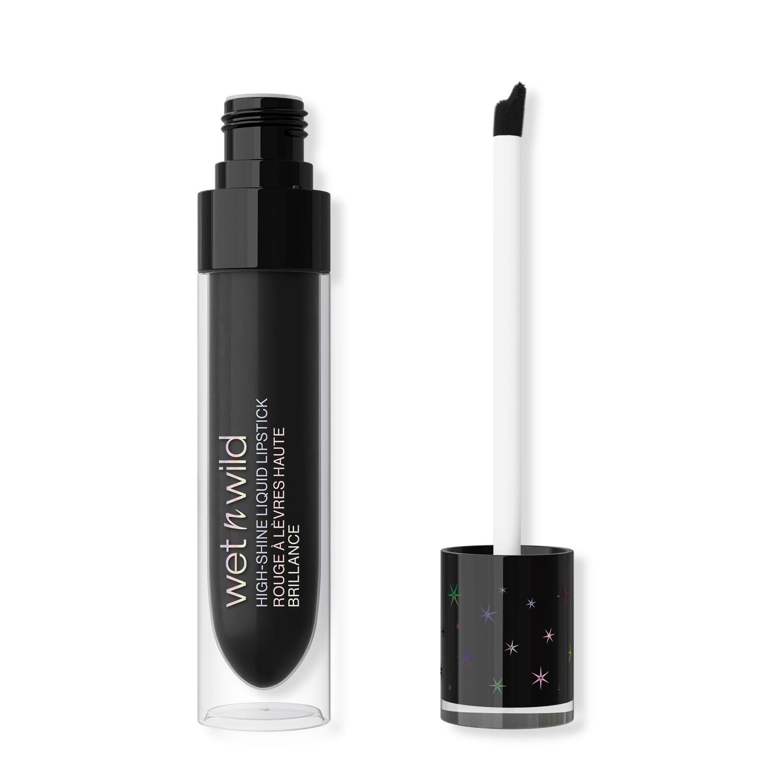 wet n wild Halloween Fantasy Makers Mega Glitter Shimmer Liquid Lipstick,High Pigmented Creamy Texture, Shimmery Blendable Formula, Cruelty-Free – Midnight Sky