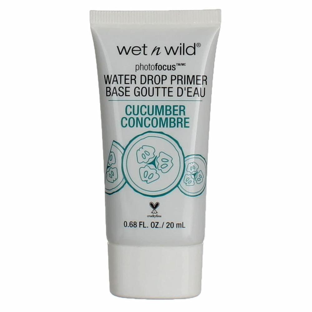 wet n wild Photo Focus Water Drop Primer, Lightweight Hydrating Primer with Hyaluronic Acid, Cruelty-Free & Gluten-Free – Cucumber(Cucumber)
