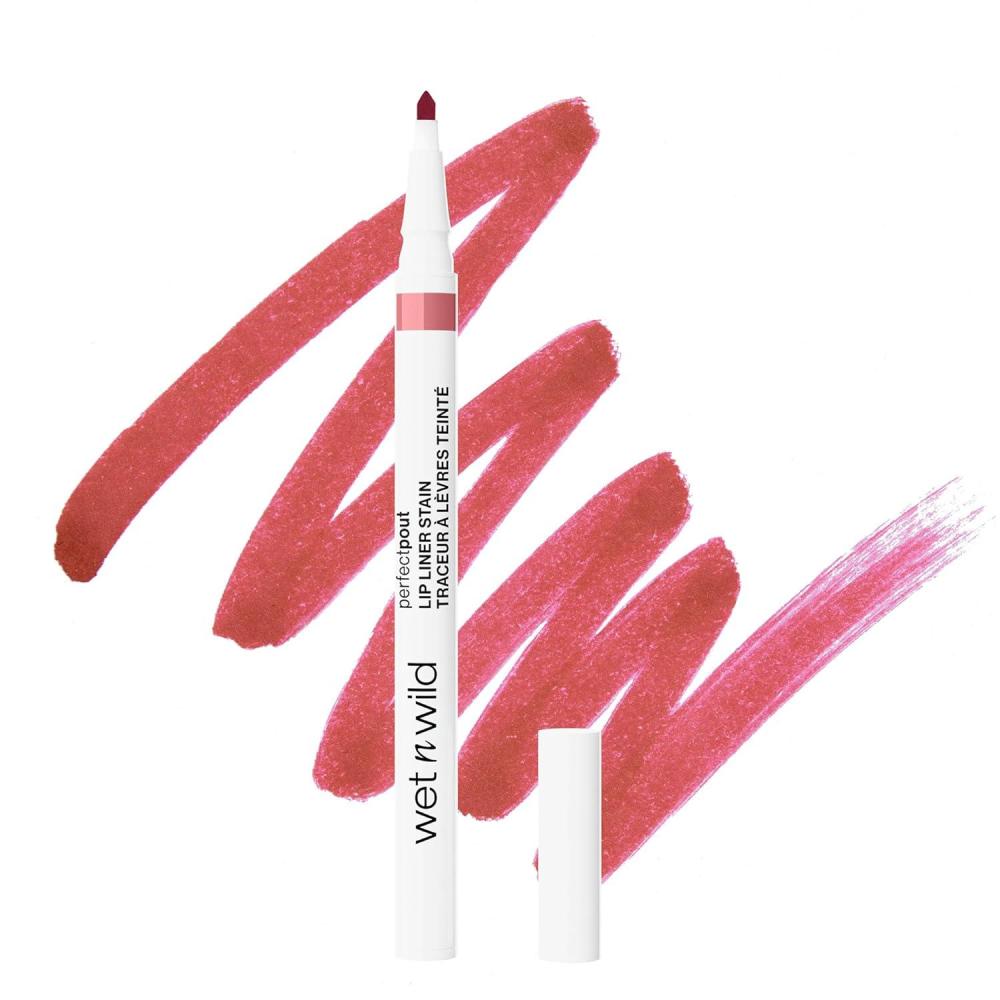 wet n wild Perfect Pout Matte Retractable Gel Lip Liner Pencil, Rich Creamy Long Lasting Color, Well-Defined and Flawless Application, Vegan & Cruelty-Free – Purple Lay Down the Mauves(I’m Blushing)