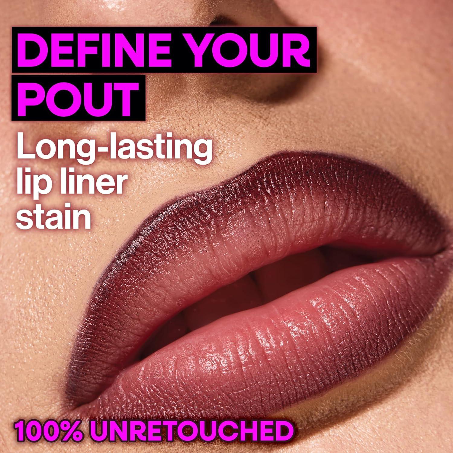 wet n wild Perfect Pout Matte Retractable Gel Lip Liner Pencil, Rich Creamy Long Lasting Color, Well-Defined and Flawless Application, Vegan & Cruelty-Free – Purple Lay Down the Mauves(I’m Blushing)