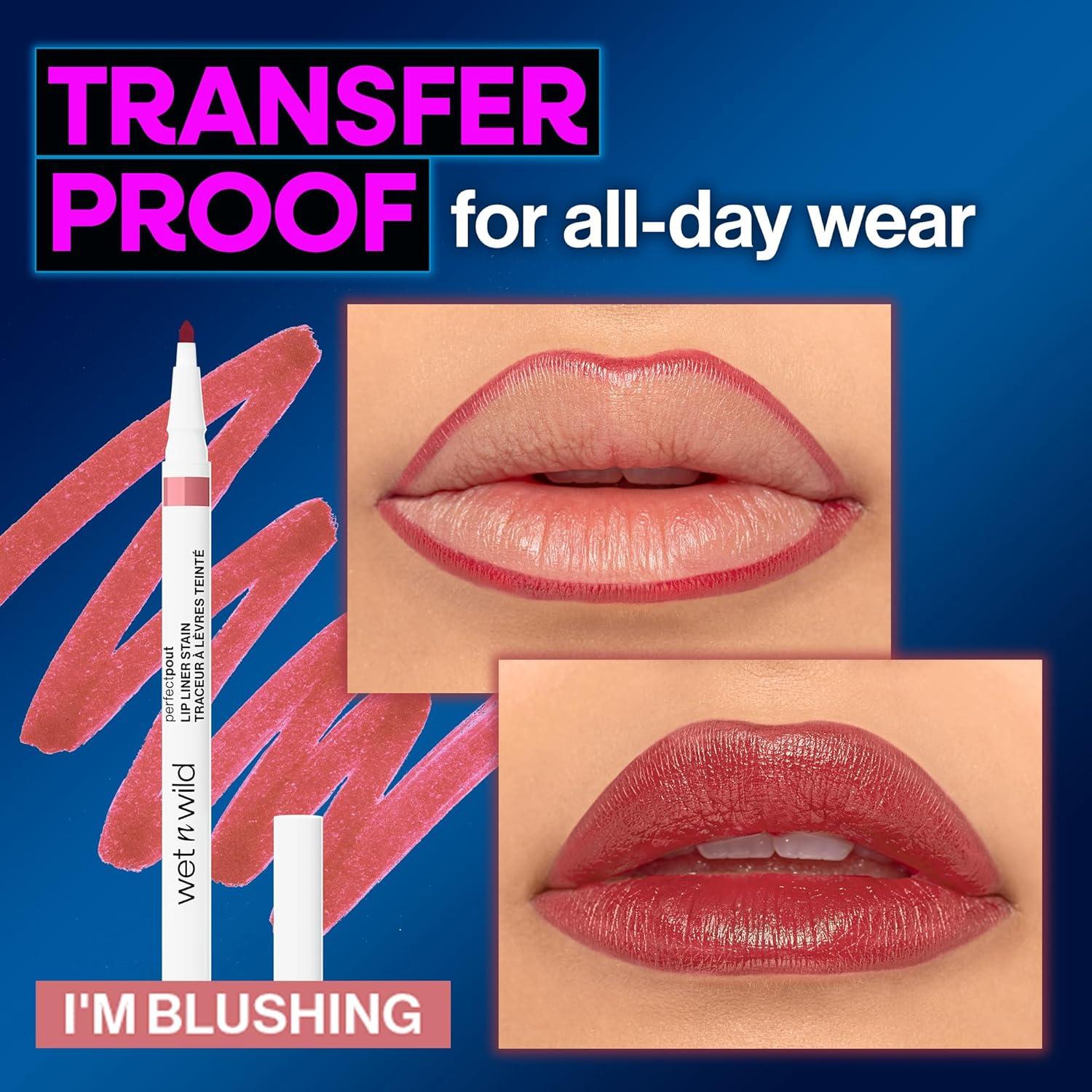 wet n wild Perfect Pout Matte Retractable Gel Lip Liner Pencil, Rich Creamy Long Lasting Color, Well-Defined and Flawless Application, Vegan & Cruelty-Free – Purple Lay Down the Mauves(I’m Blushing)