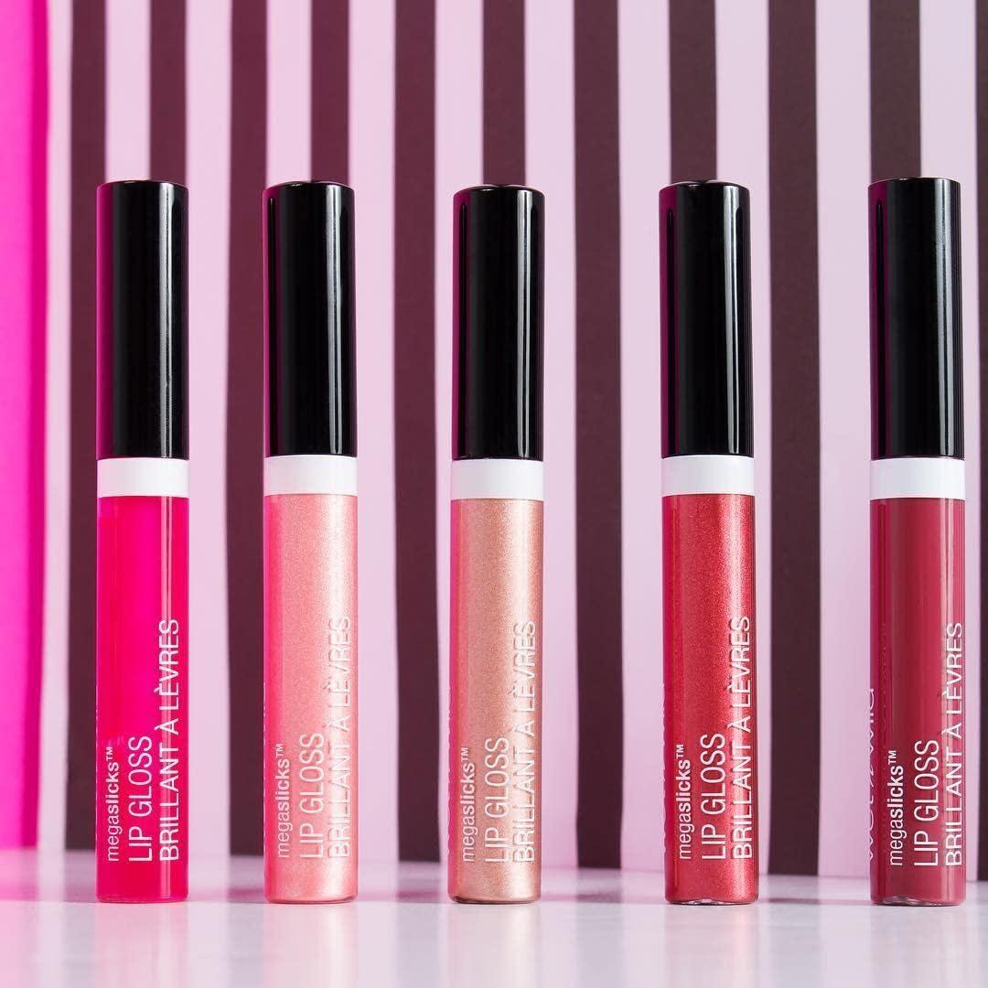 wet n wild MegaSlicks Lip Gloss, Ultra-Glossy, Vitamin-E Enriched, Ultra-Gloss High Shine Moisturizing, Cruelty-Free & Vegan – Berried Treasure(Carded)(Red Sensation)