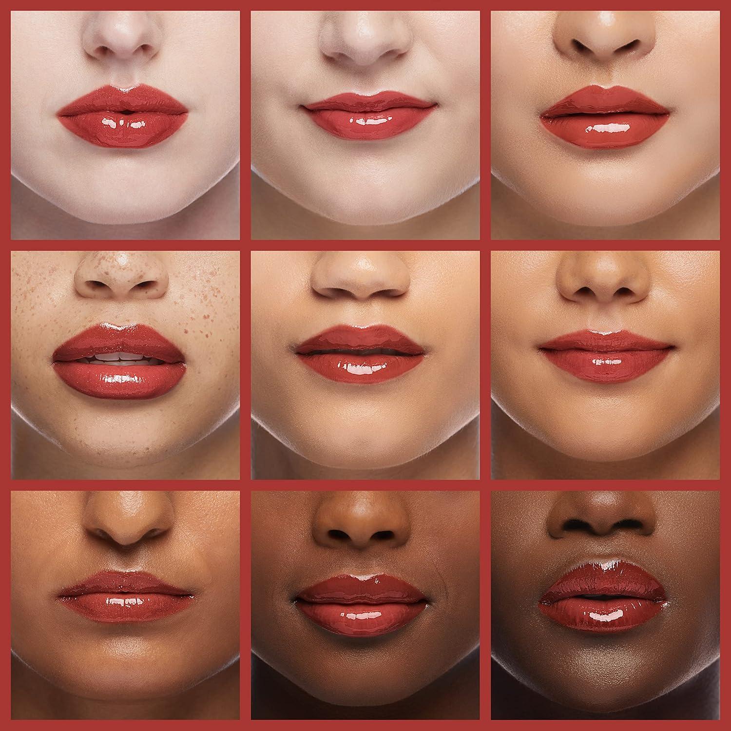 wet n wild MegaSlicks Lip Gloss, Ultra-Glossy, Vitamin-E Enriched, Ultra-Gloss High Shine Moisturizing, Cruelty-Free & Vegan – Berried Treasure(Carded)(Red Sensation)