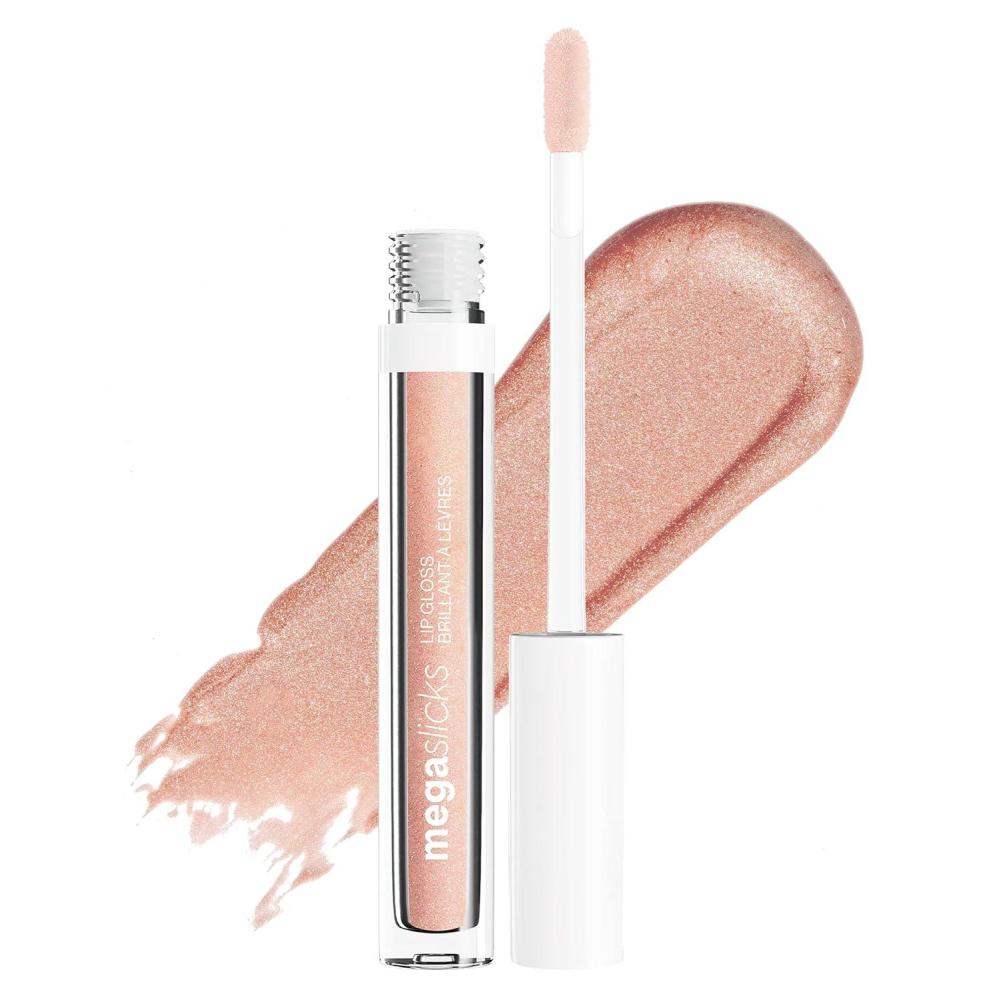 wet n wild MegaSlicks Lip Gloss, Ultra-Glossy, Vitamin-E Enriched, Ultra-Gloss High Shine Moisturizing, Cruelty-Free & Vegan – Berried Treasure(Carded)(Champagne Please)