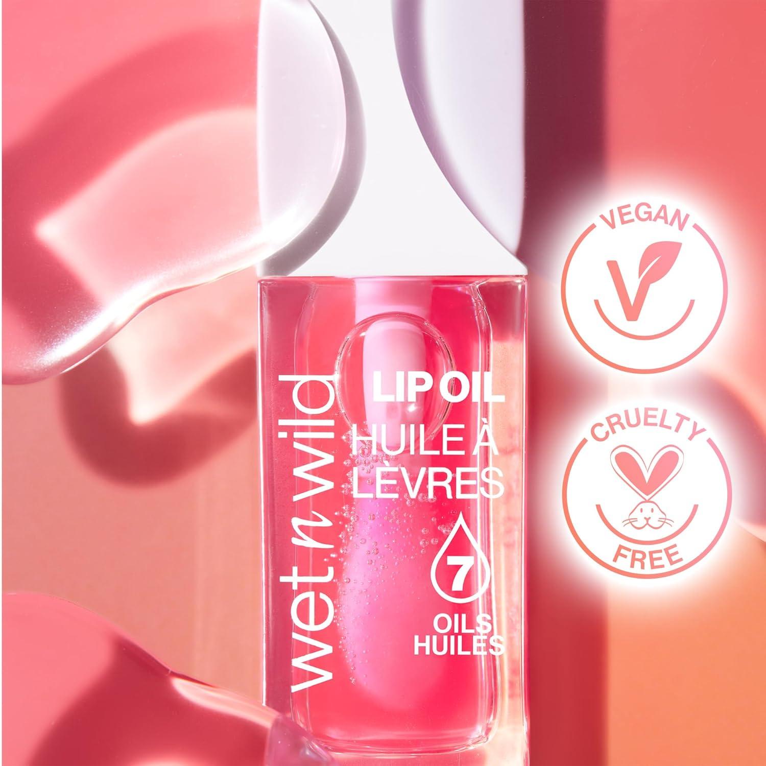 wet n wild Hello Kitty Glitter Lip Oil, New 10 Oil Infused Formula, Warm Apple Pie Lightly Scented, Sparkly Bold Colors, Cruelty-Free & Vegan – Diamond Bow(Rose Quartz)