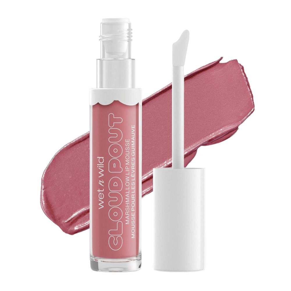 wet n wild Lip Cream Cloud Pout w/Marshmallow, Pink Girl, You’re Whipped | Argan Oil | Vitamin E | Marshmallow Flavored(Pink Girl  You’re Whipped)