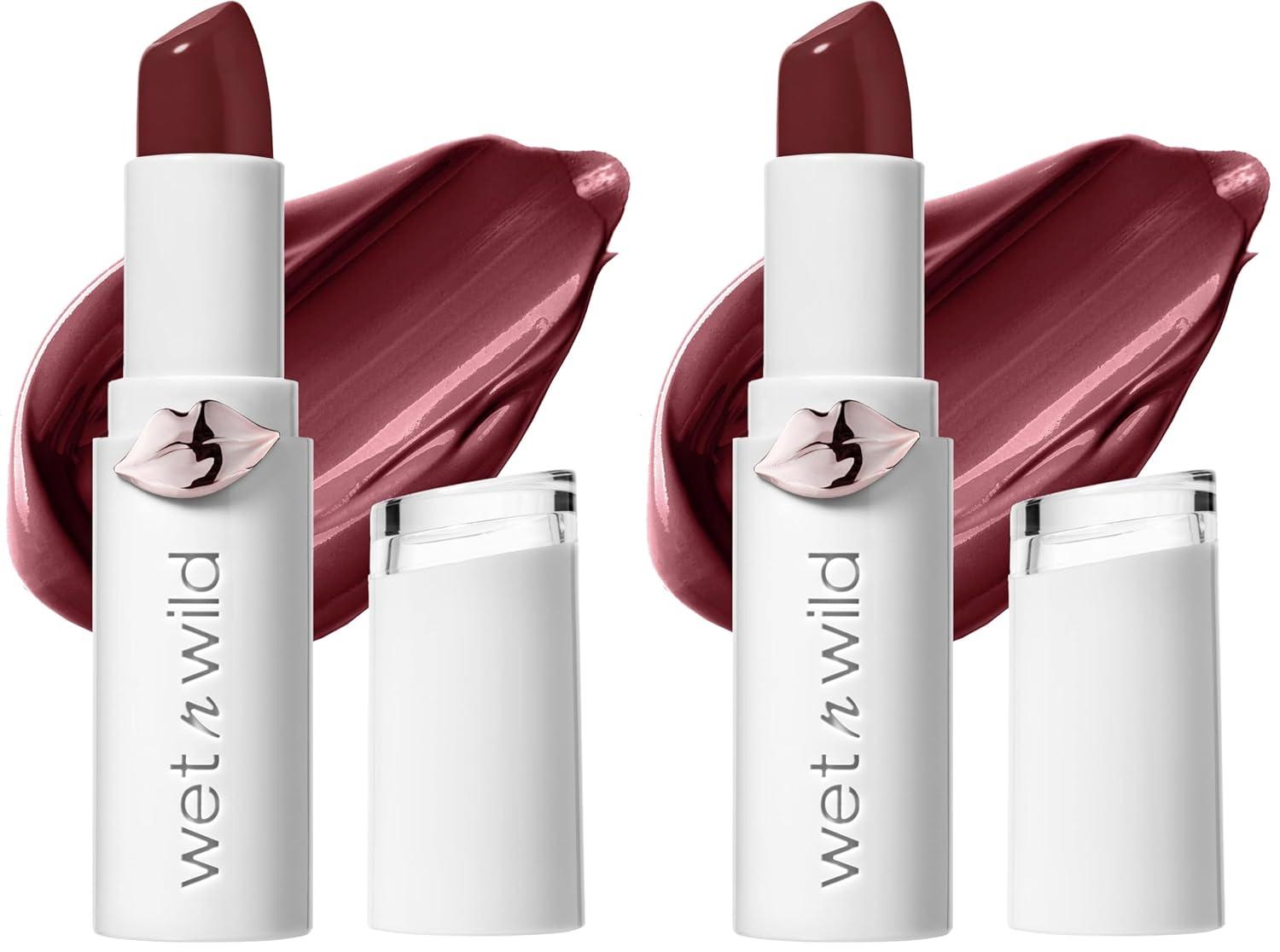 wet n wild Mega Last High-Shine Lipstick Lip Color, Infused with Seed Oils For a Nourishing High-Shine, Buildable & Blendable Creamy Color, Cruelty-Free & Vegan – Pinky Ring(Raining Rubies)