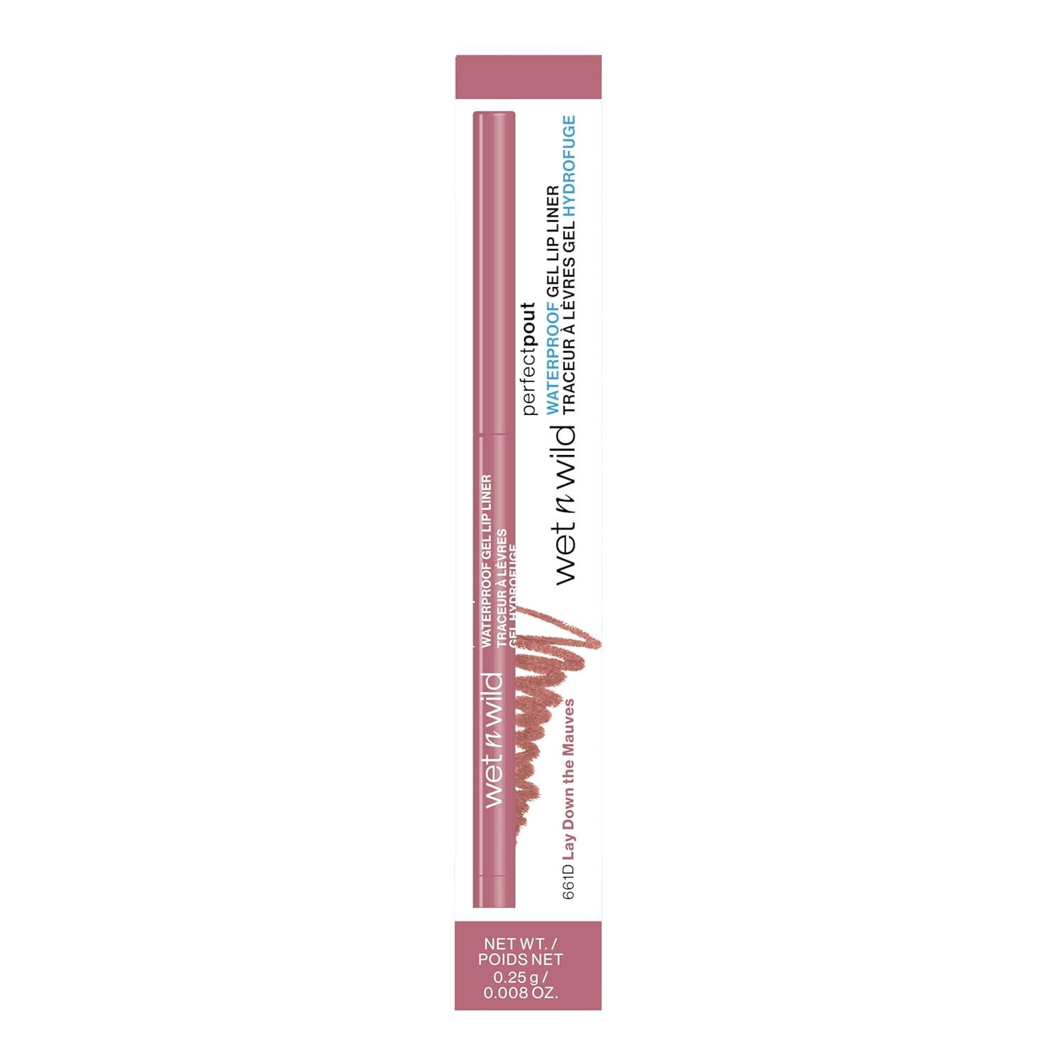 wet n wild Perfect Pout Matte Retractable Gel Lip Liner Pencil, Rich Creamy Long Lasting Color, Well-Defined and Flawless Application, Vegan & Cruelty-Free – Purple Lay Down the Mauves(Lay Down the Mauves)