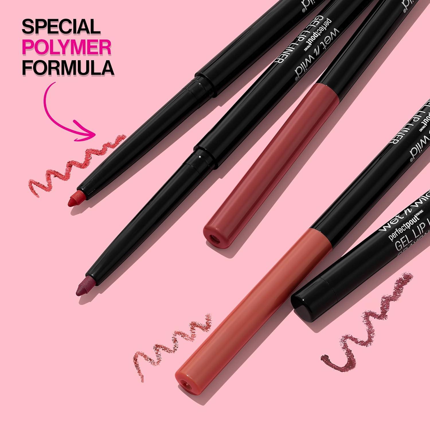 wet n wild Perfect Pout Matte Retractable Gel Lip Liner Pencil, Rich Creamy Long Lasting Color, Well-Defined and Flawless Application, Vegan & Cruelty-Free – Purple Lay Down the Mauves(Lay Down the Mauves)