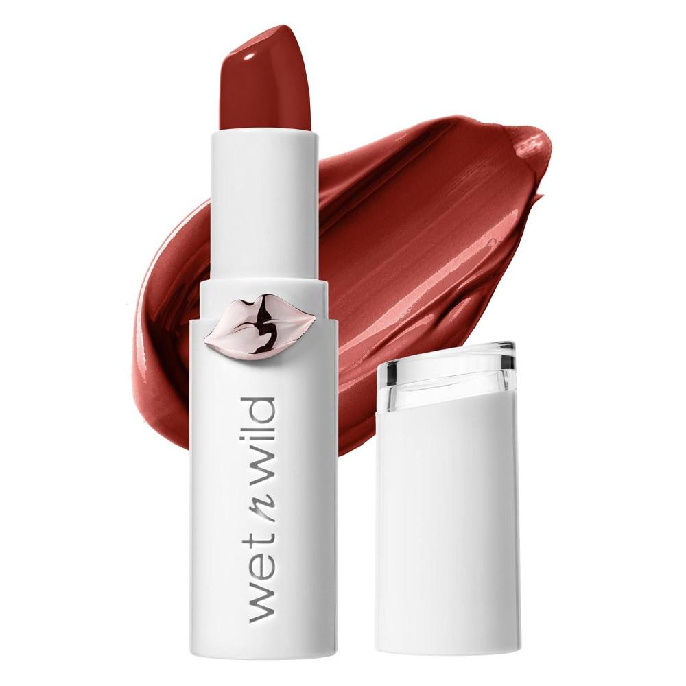 wet n wild Mega Last High-Shine Lipstick Lip Color, Infused with Seed Oils For a Nourishing High-Shine, Buildable & Blendable Creamy Color, Cruelty-Free & Vegan – Pinky Ring(Fire-Fighting)