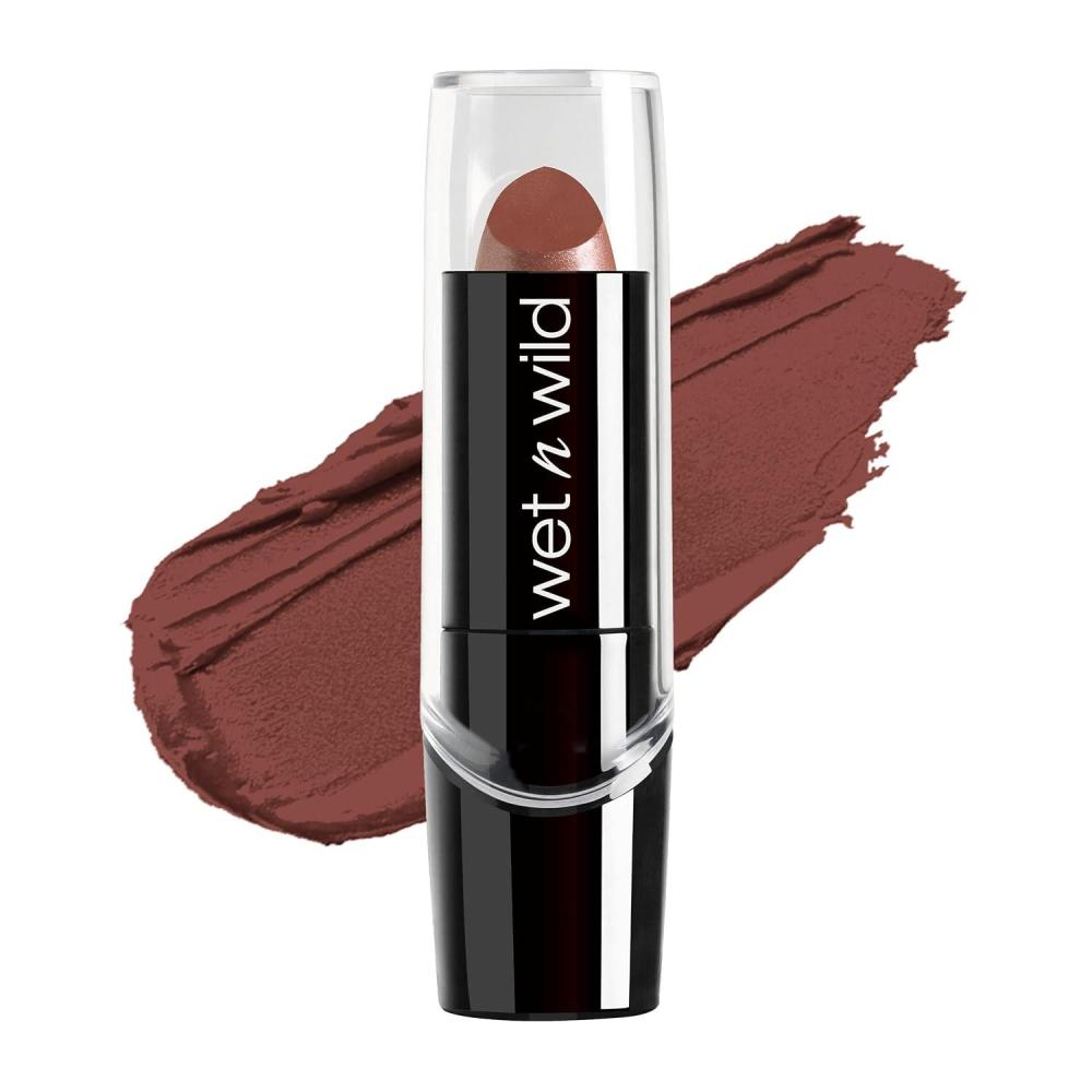 wet n wild Silk Finish Lipstick, Hydrating Rich Buildable Lip Color, Formulated with Vitamins A,E, & Macadamia for Ultimate Hydration, Cruelty-Free & Vegan – Hot Red(Java)