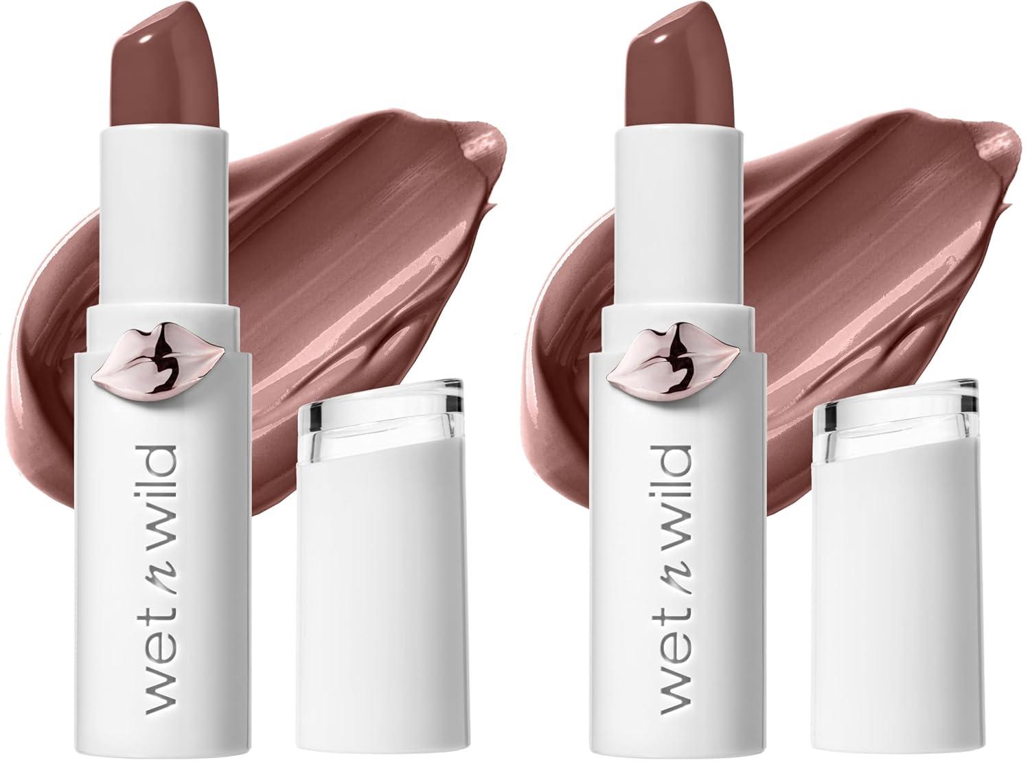wet n wild Mega Last High-Shine Lipstick Lip Color, Infused with Seed Oils For a Nourishing High-Shine, Buildable & Blendable Creamy Color, Cruelty-Free & Vegan – Pinky Ring(Mad for Mauve)