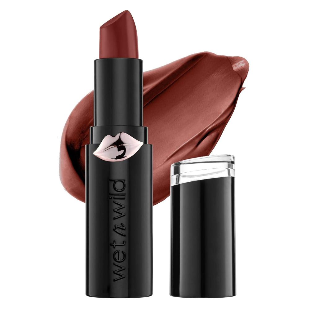 wet n wild Mega Last Matte Lip Color, Semi Matte Hyaluronic Acid Infused, Long Lasting Full Coverage for a Nourishing Pout, Cruelty-Free & Vegan – Cinnamon Spice(Sasspot Red)