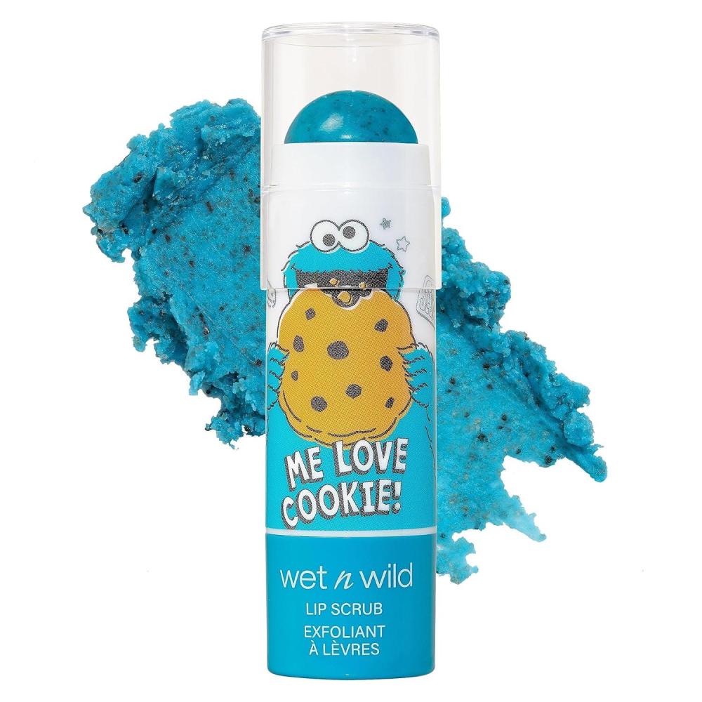 wet n wild Sesame Street Collection Lip Scrub – Vitamin E Enriched, Vegan & Cruelty Free – Me Love Cookie