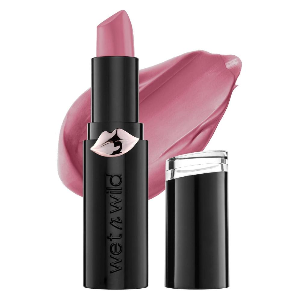 wet n wild Mega Last Matte Lip Color, Semi Matte Hyaluronic Acid Infused, Long Lasting Full Coverage for a Nourishing Pout, Cruelty-Free & Vegan – Cinnamon Spice(Mauve Outta Here)