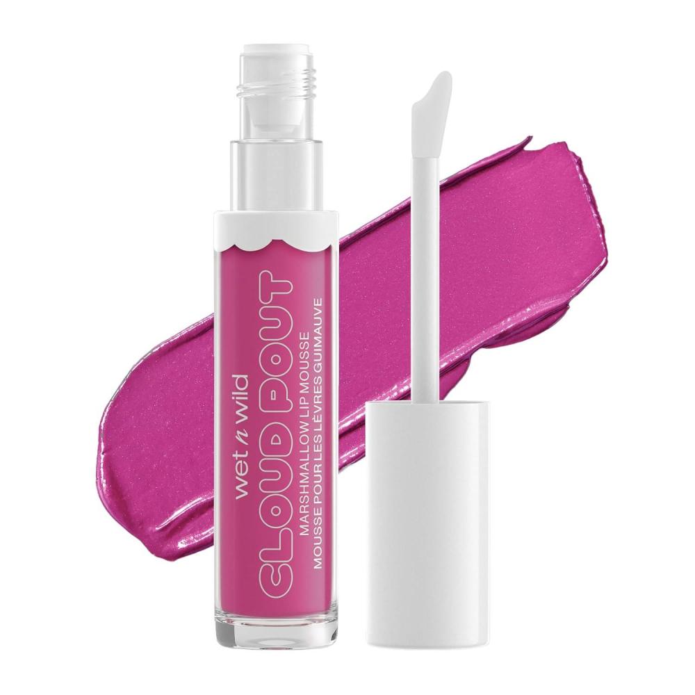 wet n wild Lip Cream Cloud Pout w/Marshmallow, Pink Girl, You’re Whipped | Argan Oil | Vitamin E | Marshmallow Flavored(Hot Pink Candy Wasted)
