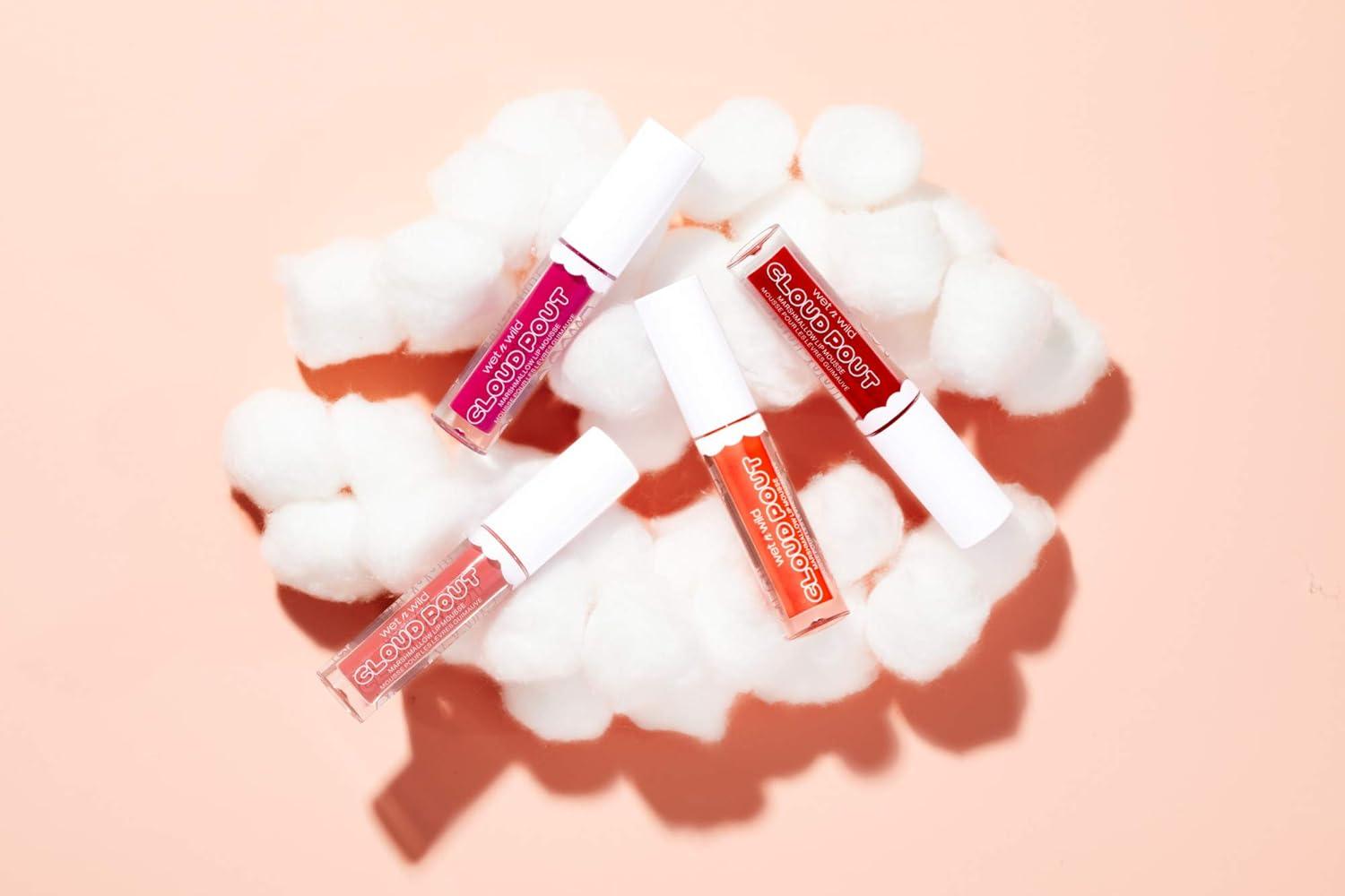 wet n wild Lip Cream Cloud Pout w/Marshmallow, Pink Girl, You’re Whipped | Argan Oil | Vitamin E | Marshmallow Flavored(Hot Pink Candy Wasted)