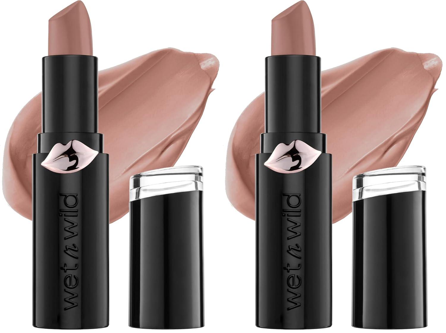 wet n wild Mega Last Matte Lip Color, Semi Matte Hyaluronic Acid Infused, Long Lasting Full Coverage for a Nourishing Pout, Cruelty-Free & Vegan – Cinnamon Spice(Skin-ny Dipping)