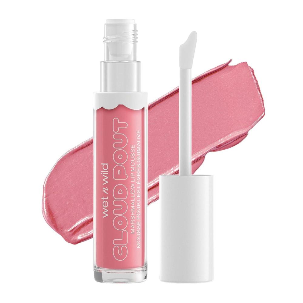 wet n wild Lip Cream Cloud Pout w/Marshmallow, Pink Girl, You’re Whipped | Argan Oil | Vitamin E | Marshmallow Flavored(Light Pink Pour Some Suga On Me)