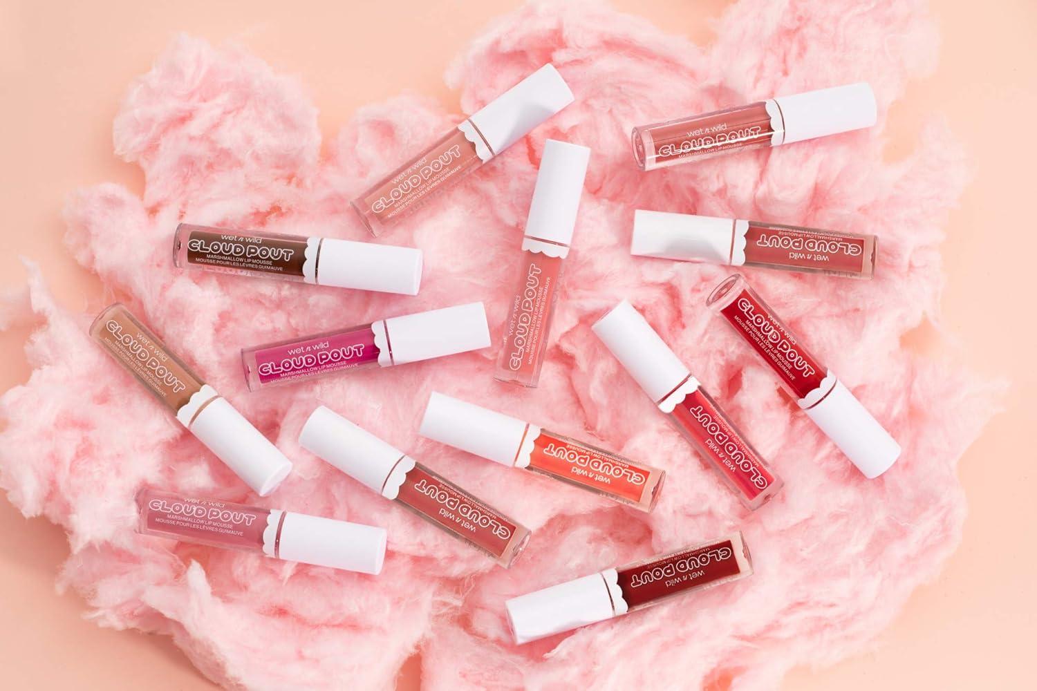 wet n wild Lip Cream Cloud Pout w/Marshmallow, Pink Girl, You’re Whipped | Argan Oil | Vitamin E | Marshmallow Flavored(Light Pink Pour Some Suga On Me)