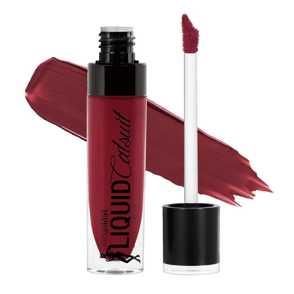 wet n wild Megalast Catsuit Matte Liquid Lipstick, Red Give Me Mocha | Lip Color Makeup | Moisturizing | Creamy | Smudge Proof(Behind the Bleachers)