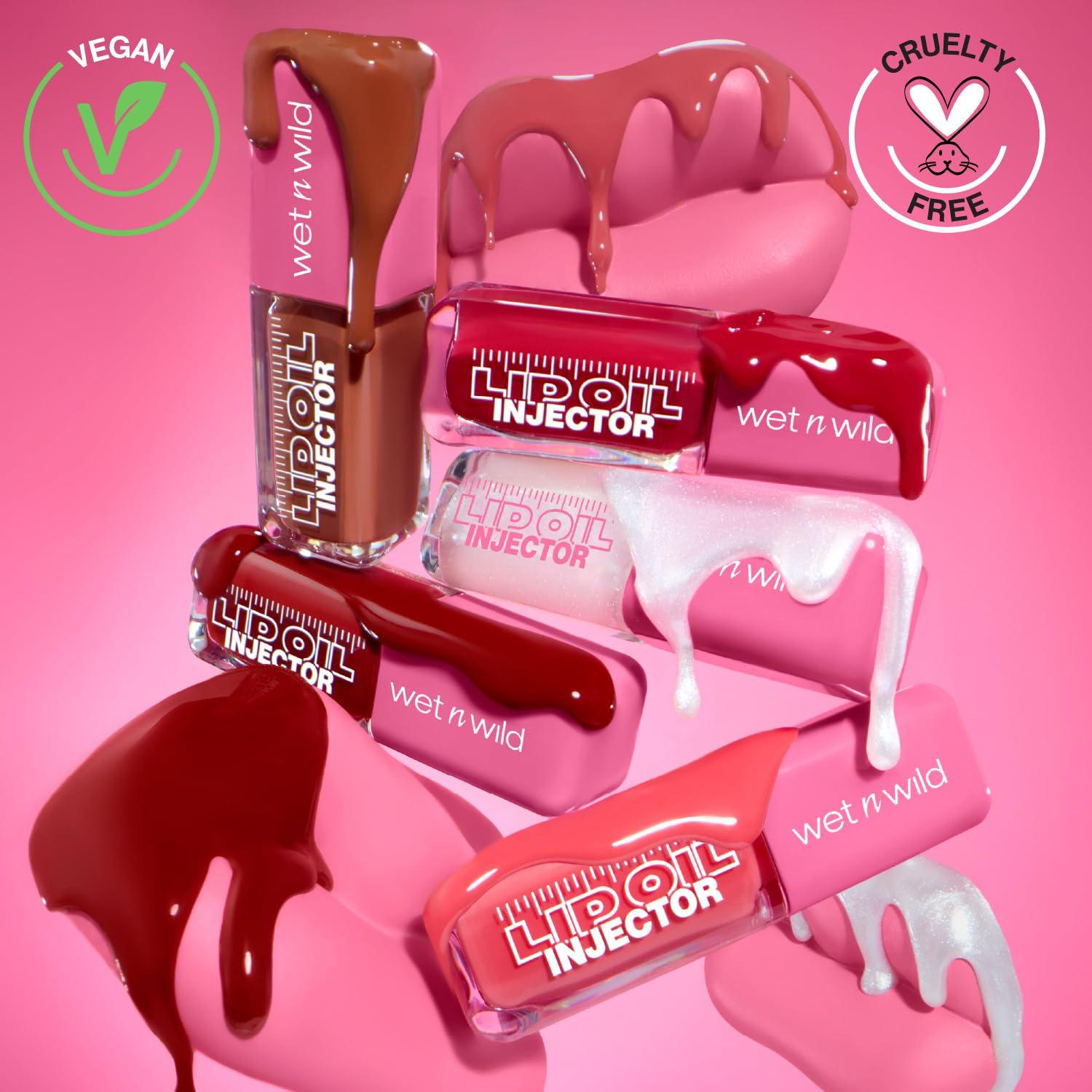 wet n wild Hello Kitty Glitter Lip Oil, New 10 Oil Infused Formula, Warm Apple Pie Lightly Scented, Sparkly Bold Colors, Cruelty-Free & Vegan – Diamond Bow(Sweet n’ Spicy)