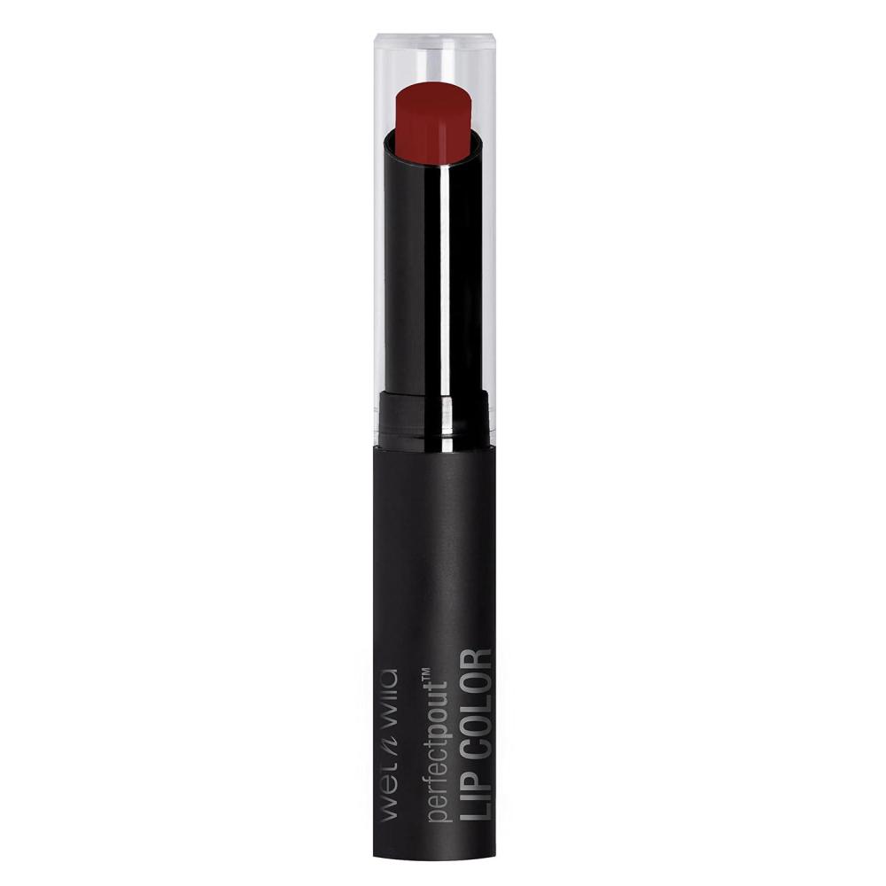 wet n wild Perfect Pout Lipstick, Black Power Outage Vegan | Gluten-Free | Cruelty-Free | Lip Color(Club Brat)