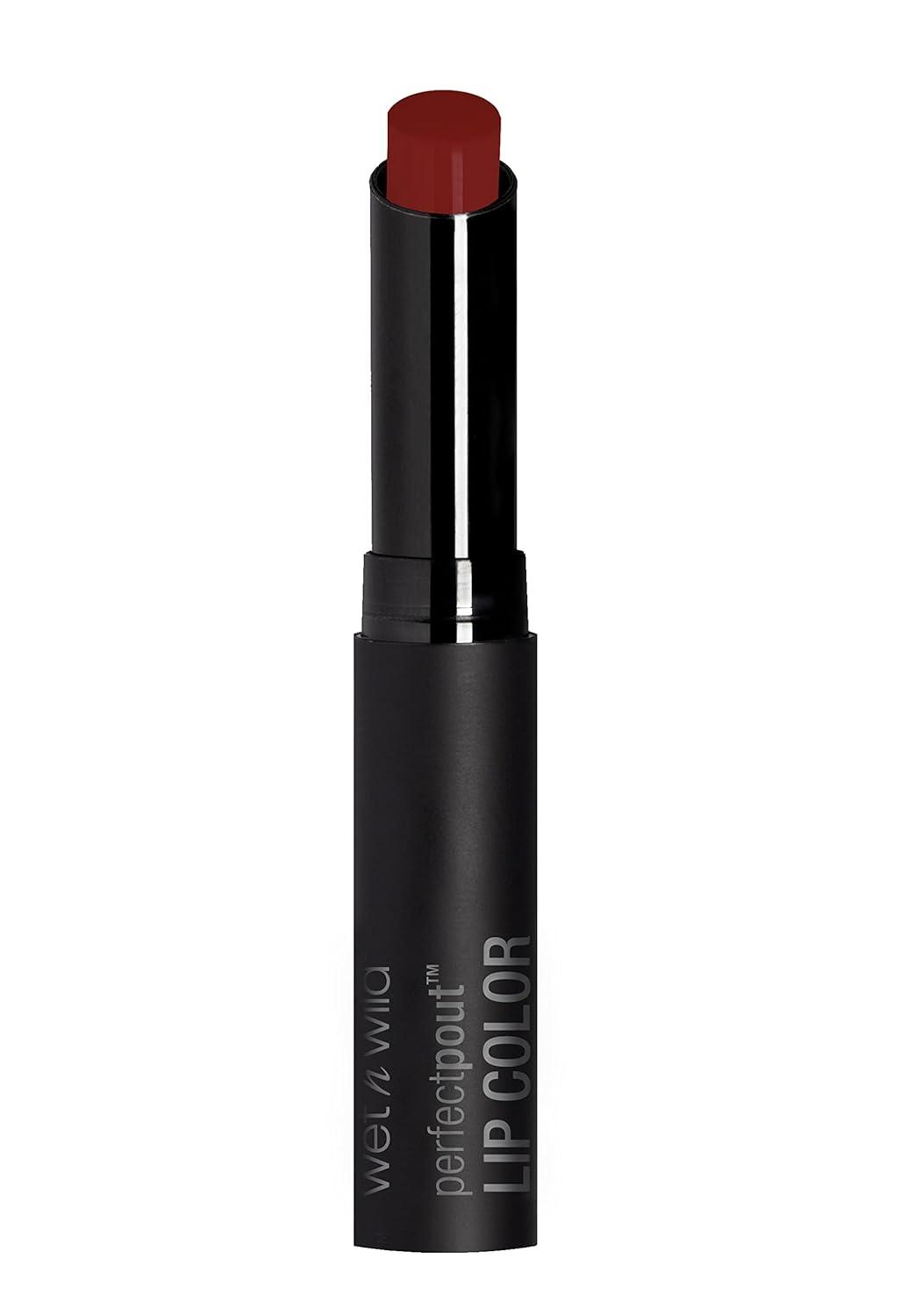 wet n wild Perfect Pout Lipstick, Black Power Outage Vegan | Gluten-Free | Cruelty-Free | Lip Color(Club Brat)
