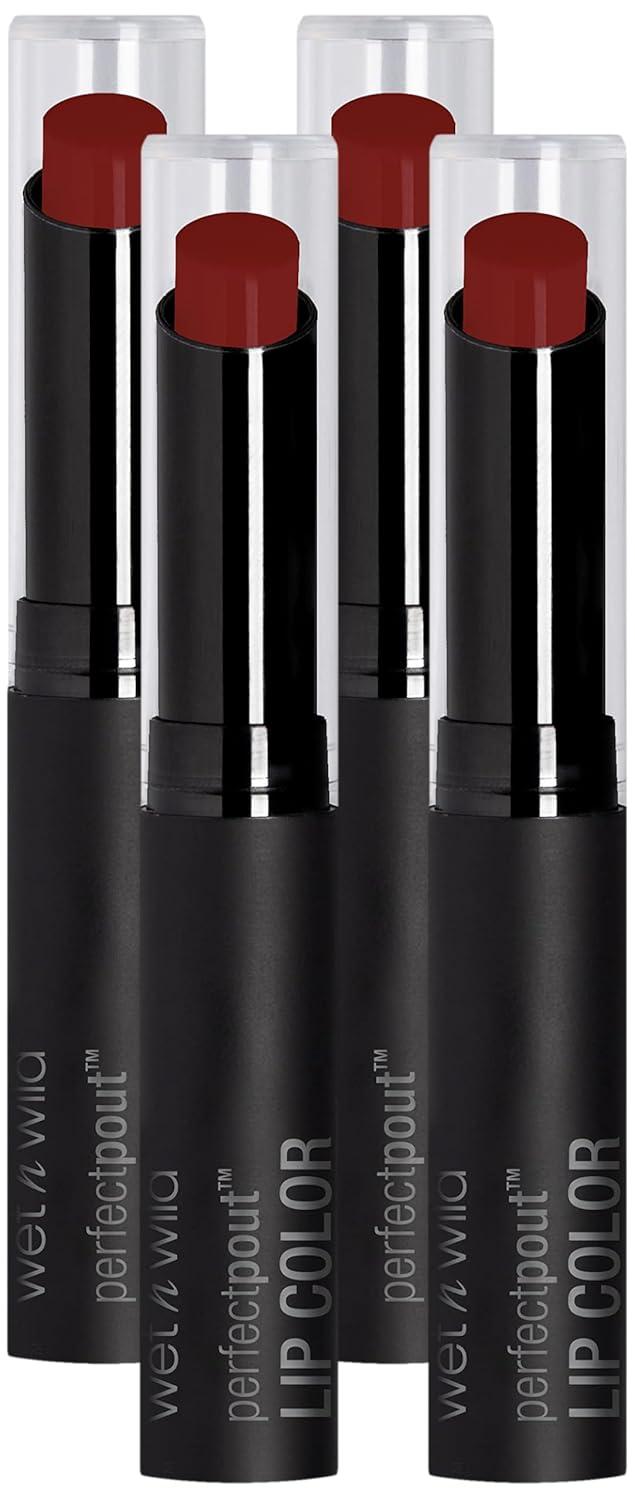 wet n wild Perfect Pout Lipstick, Black Power Outage Vegan | Gluten-Free | Cruelty-Free | Lip Color(Club Brat)